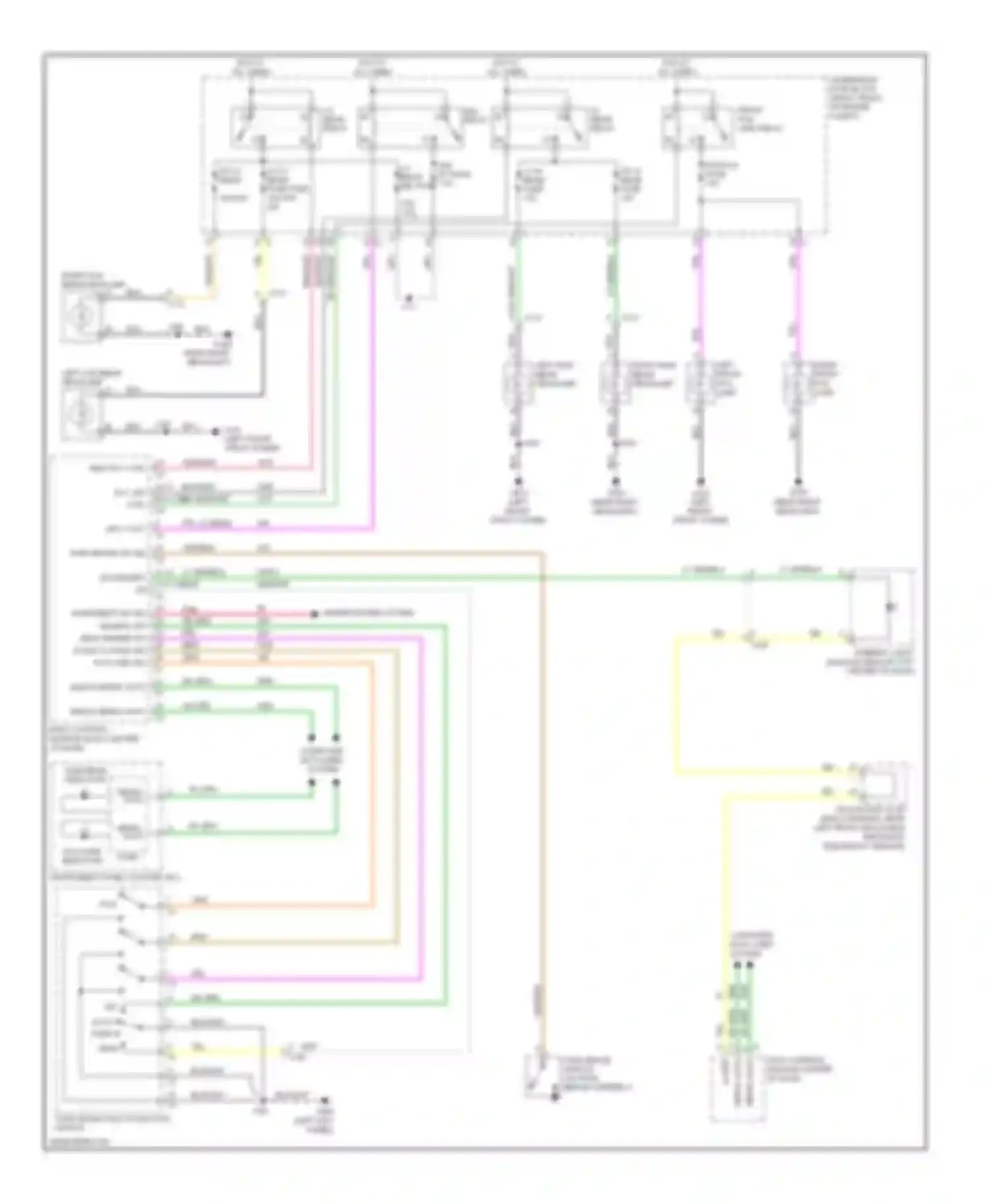 CTS Cadillac II (2007-2014): Headlamps circuit, without high intensity discharge