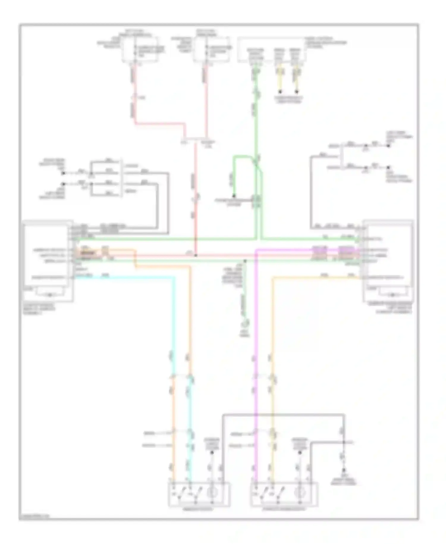 CTS Cadillac II (2007-2014): Power top/sunroof circuit, sedan & wagon