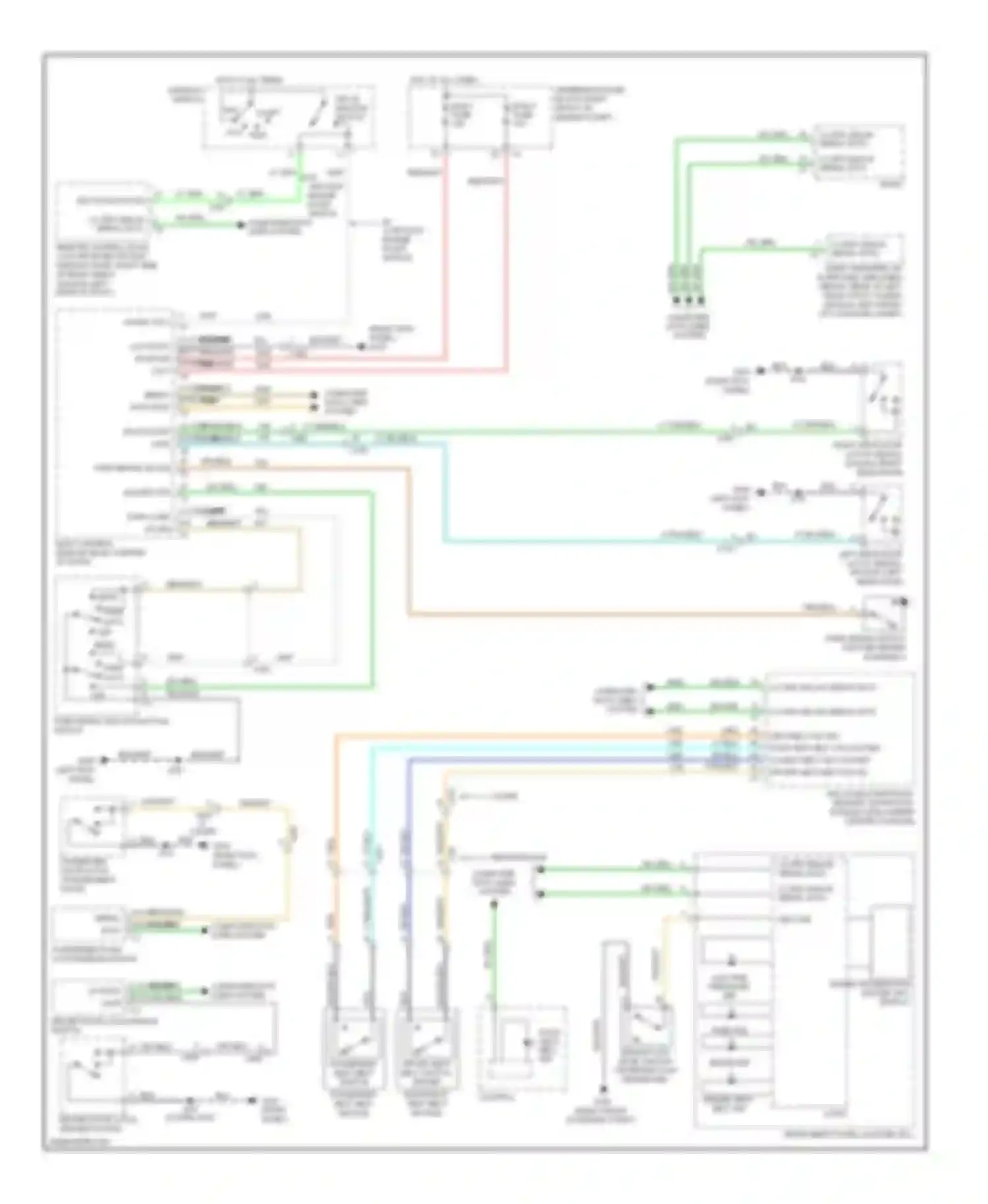 CTS Cadillac II (2007-2014): Warning systems circuit