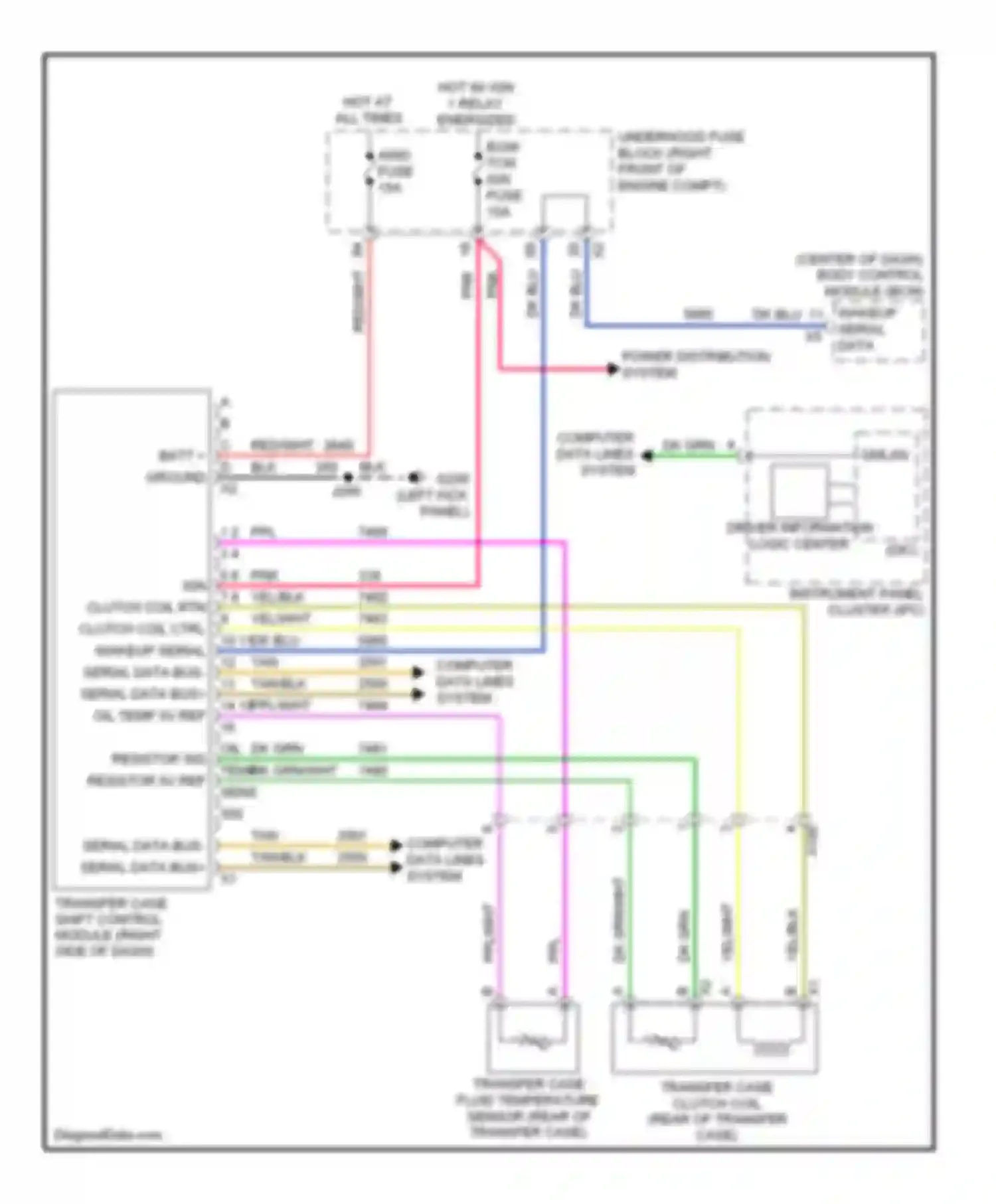 Wiring diagram awd fuse for Cadillac CTS II (2007-2014) (1 of 2)