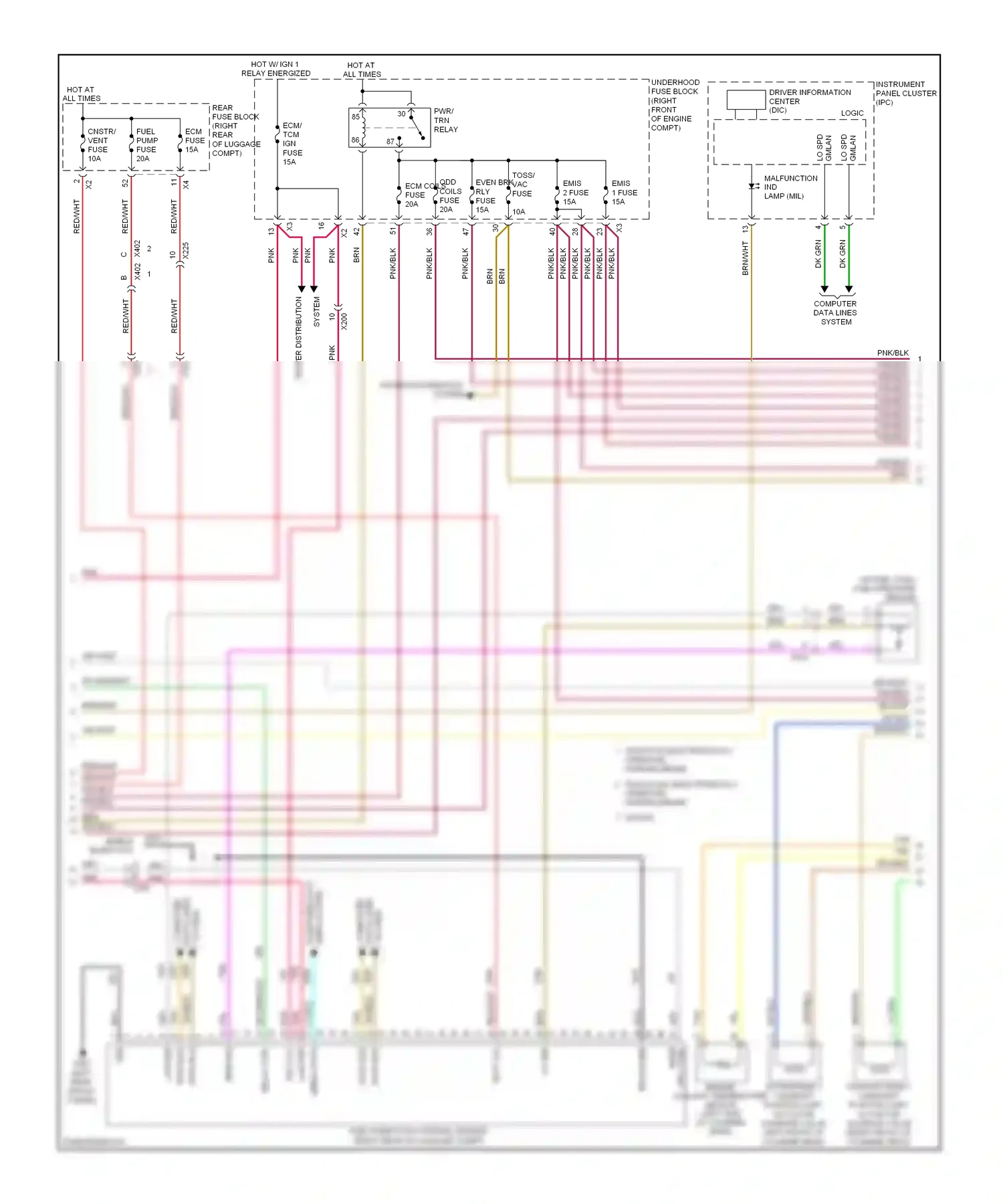 Cadillac CTS II (2007-2014) computer data wiring diagram  (1 of 2)