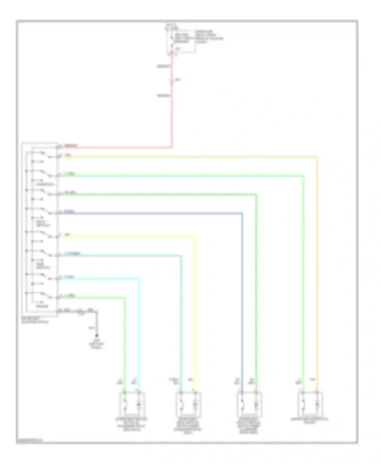 Wiring diagram driver seat adjuster switch for Cadillac CTS II (2007-2014) (1 of 4)