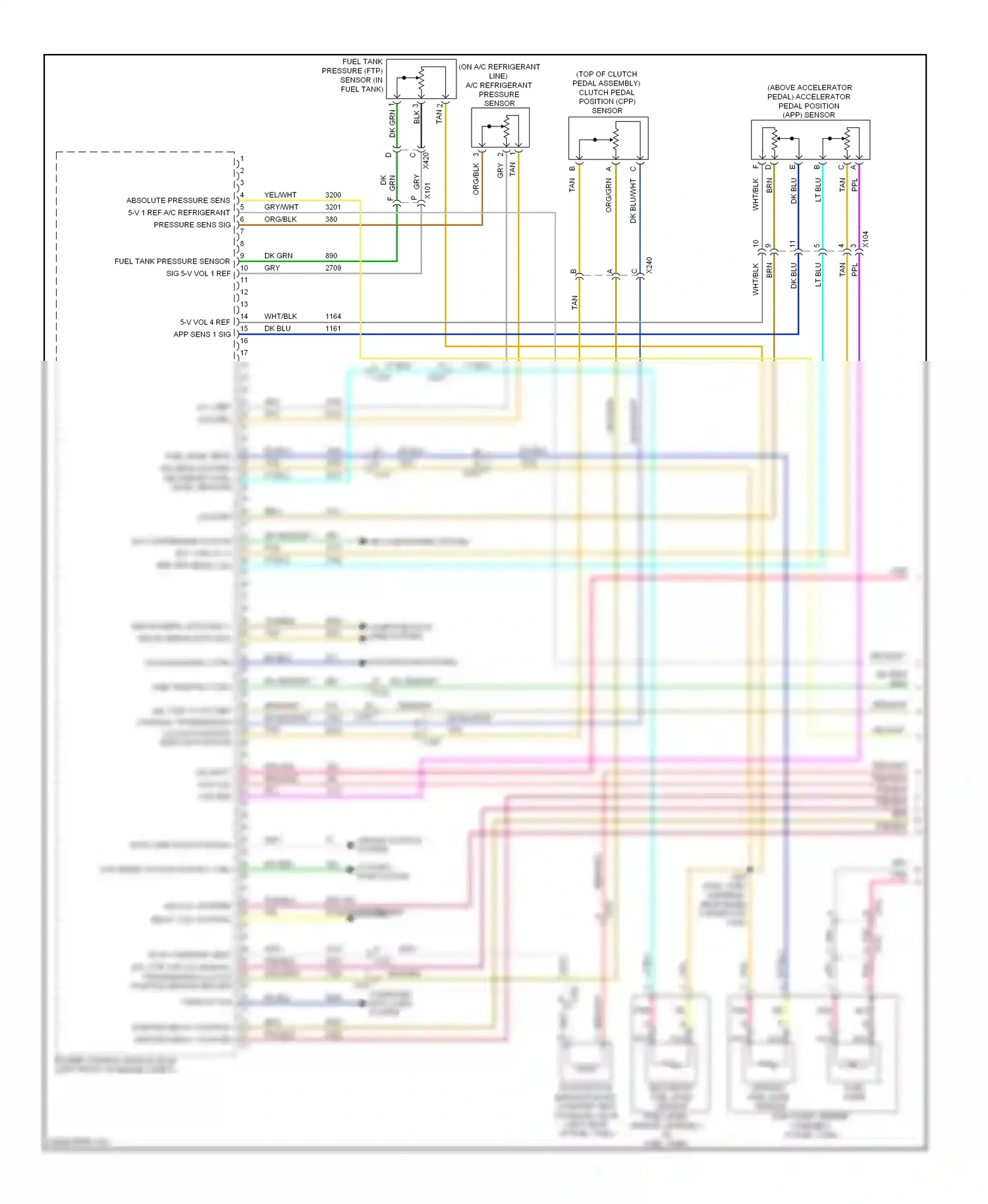 Cadillac CTS II (2007-2014) engine control module (ecm) (left front of engine compt) wiring diagram  (3 of 10)
