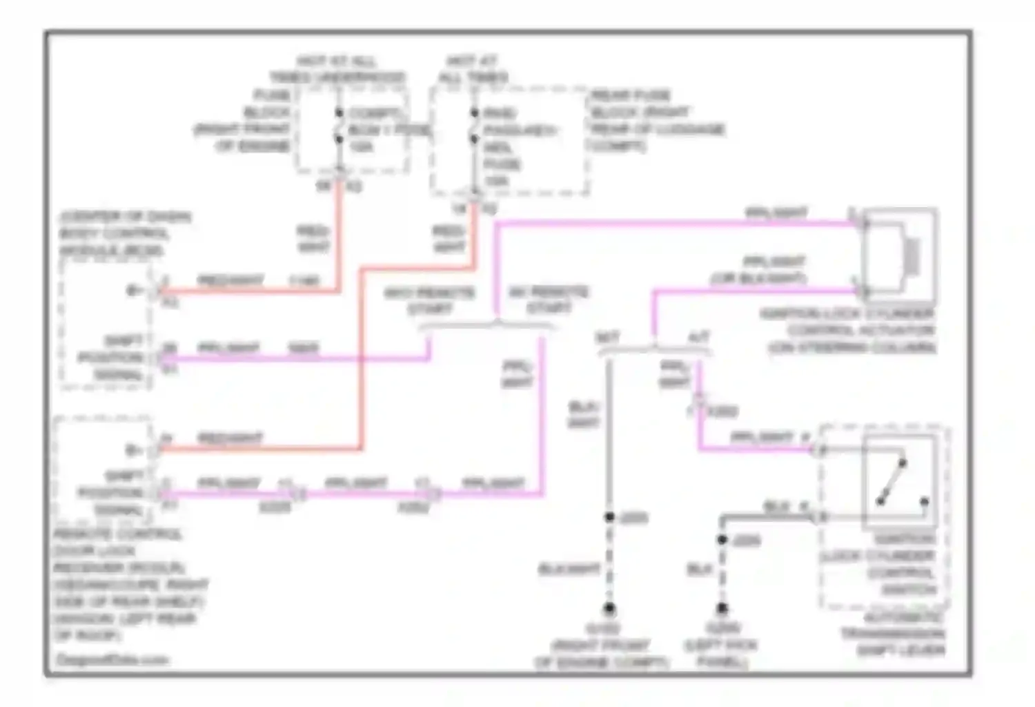 Wiring diagram hot at all times for Cadillac CTS II (2007-2014) (53 of 68)