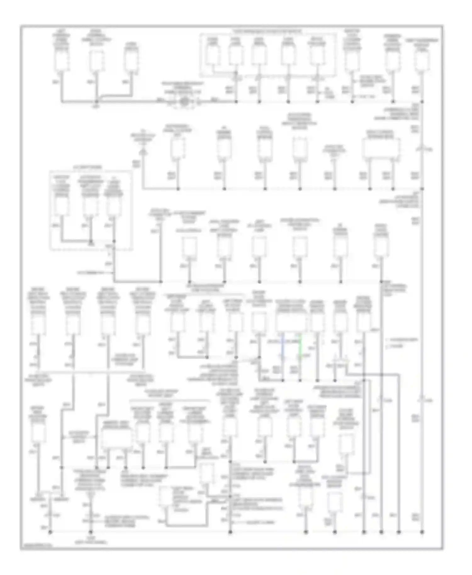 Wiring diagram (left rear door trim harness, near inline for Cadillac CTS II (2007-2014) (1 of 1)
