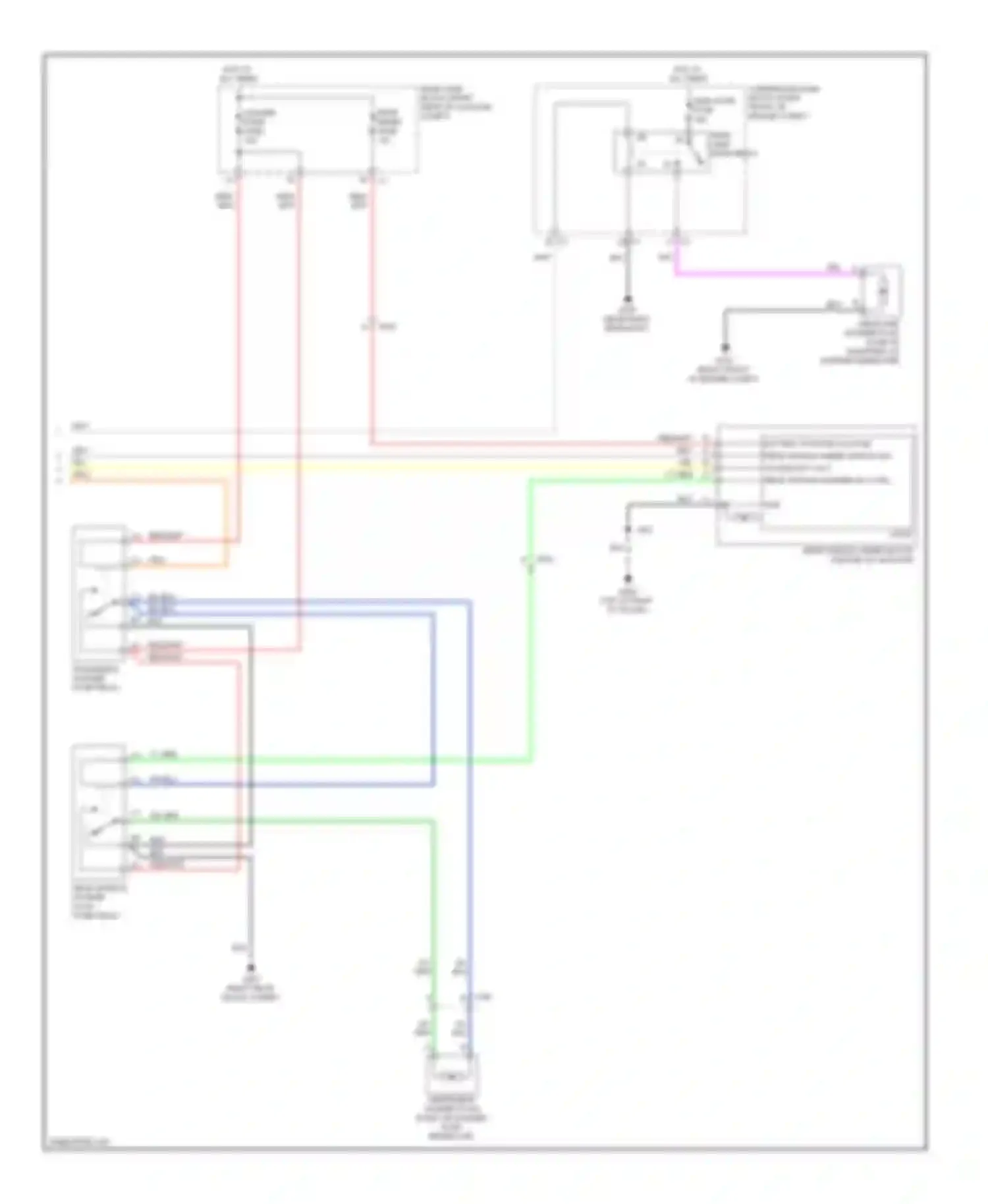 Wiring diagram rear window washer fluid pump relay for Cadillac CTS II (2007-2014) (2 of 2)