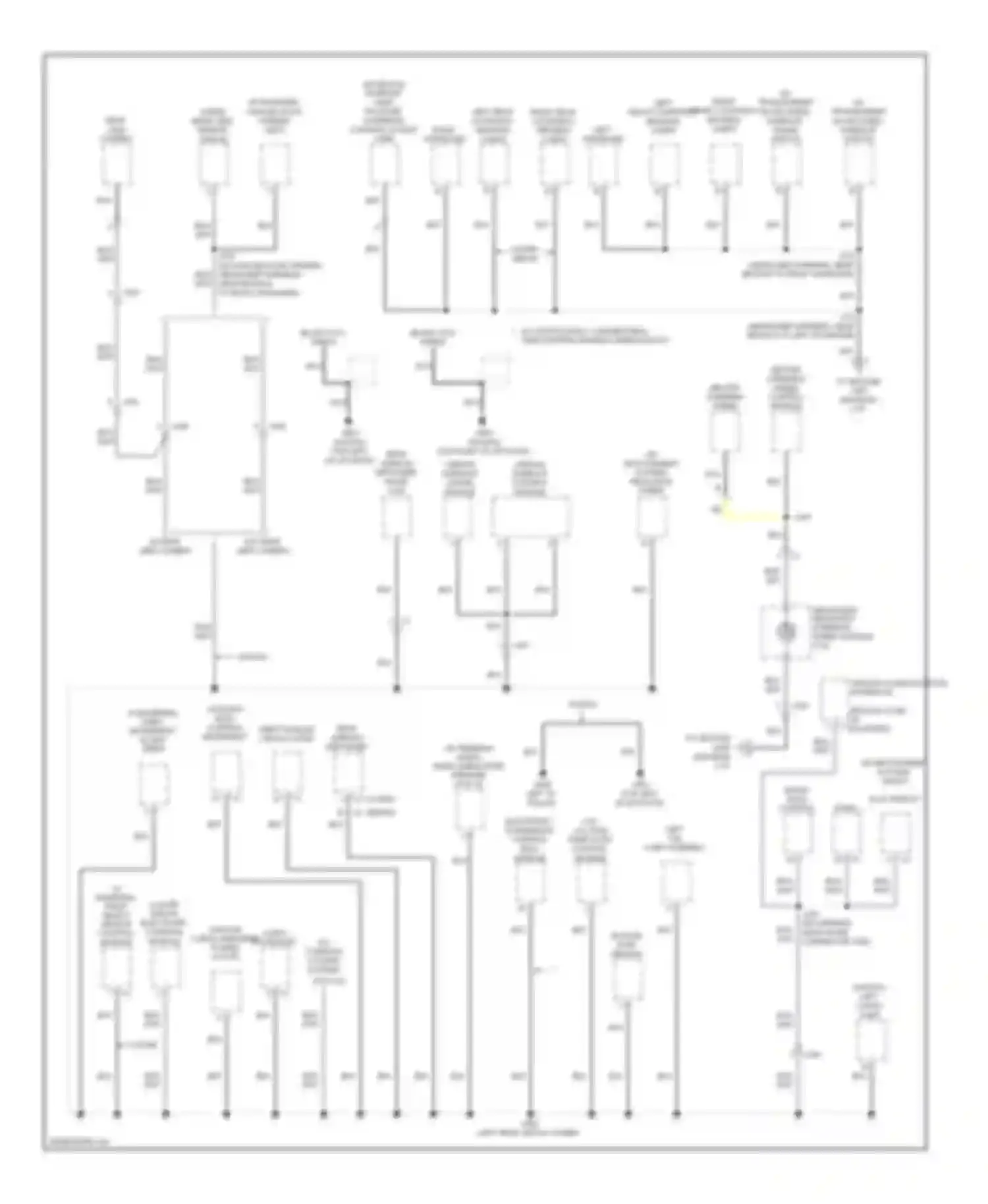 Wiring diagram right sunshade for Cadillac CTS II (2007-2014) (2 of 2)