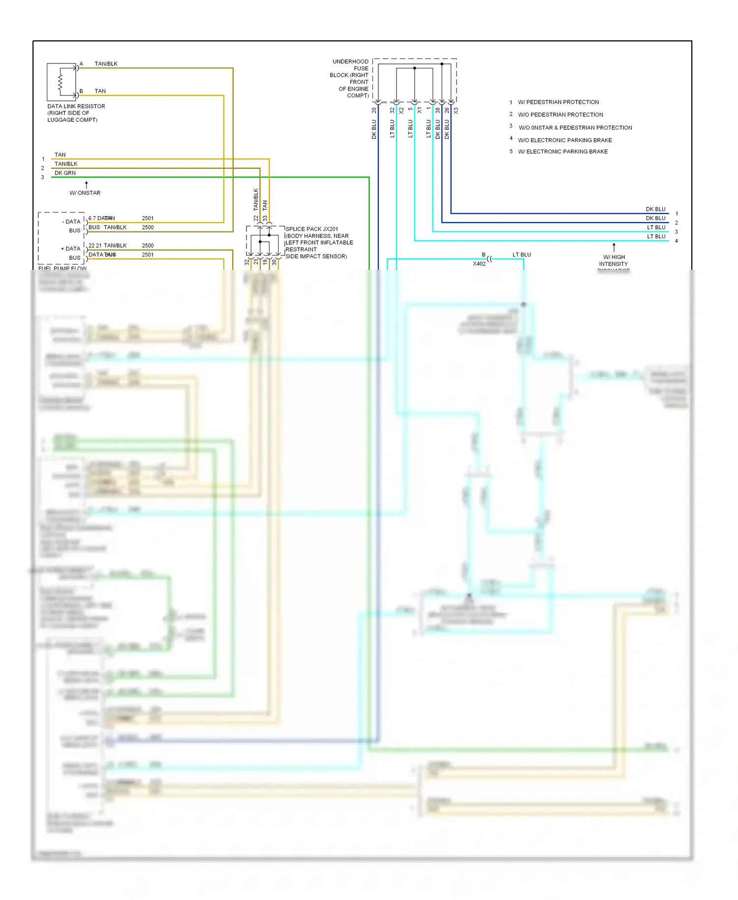 Cadillac CTS II (2007-2014) serial data com enable wiring diagram  (5 of 6)