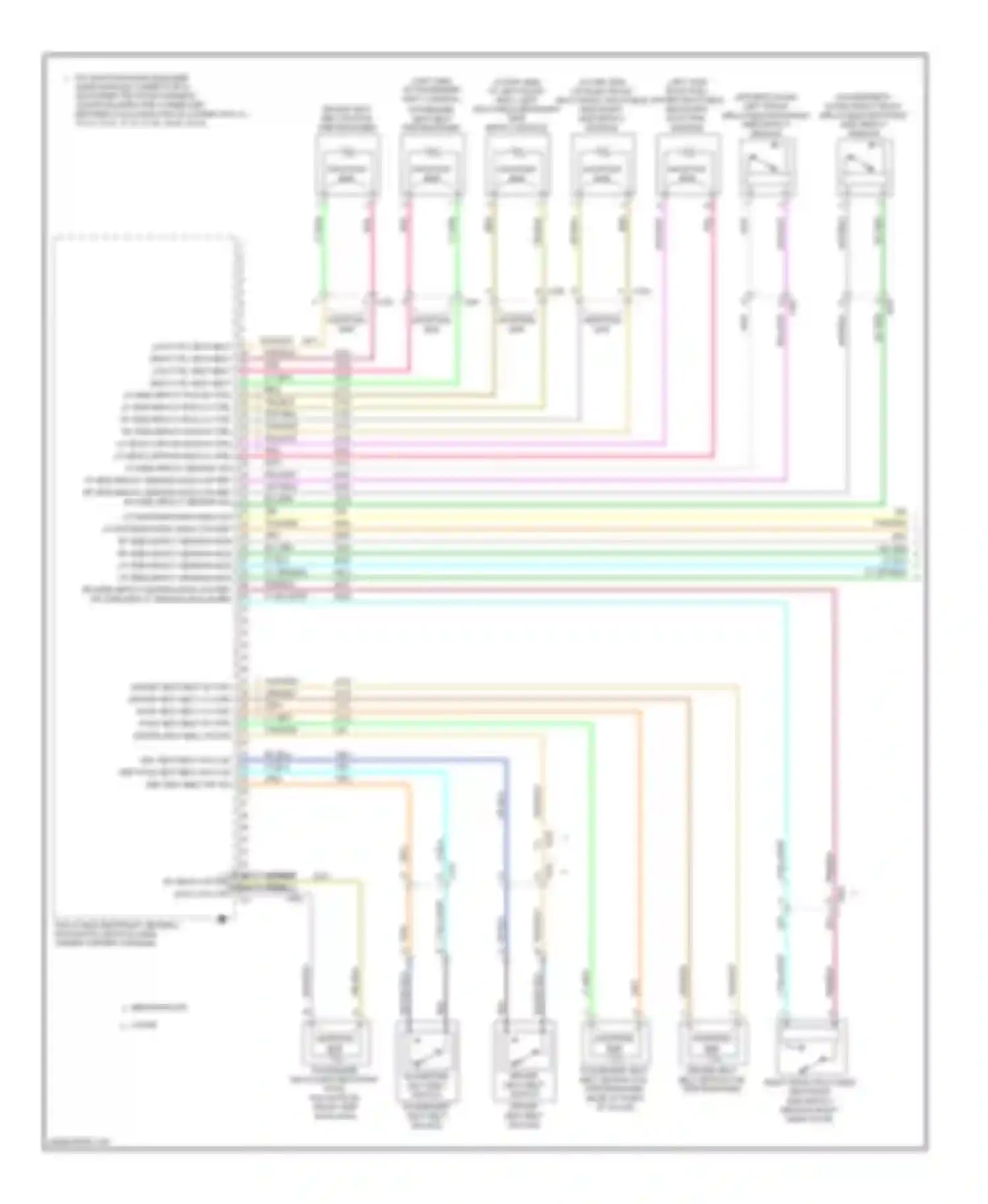 Wiring diagram (shorting bars are connected for Cadillac CTS II (2007-2014) (1 of 1)