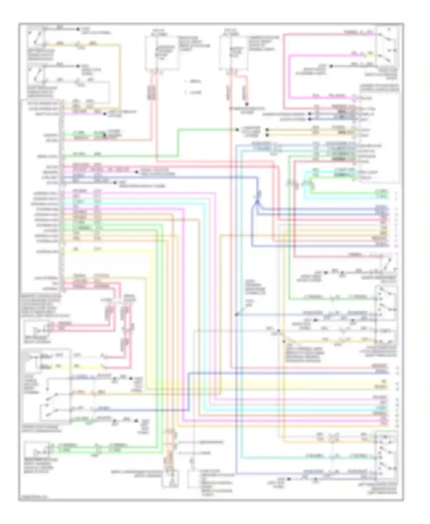 Wiring diagram trunk, tailgate, fuel doors system for Cadillac CTS II (2007-2014) (2 of 5)
