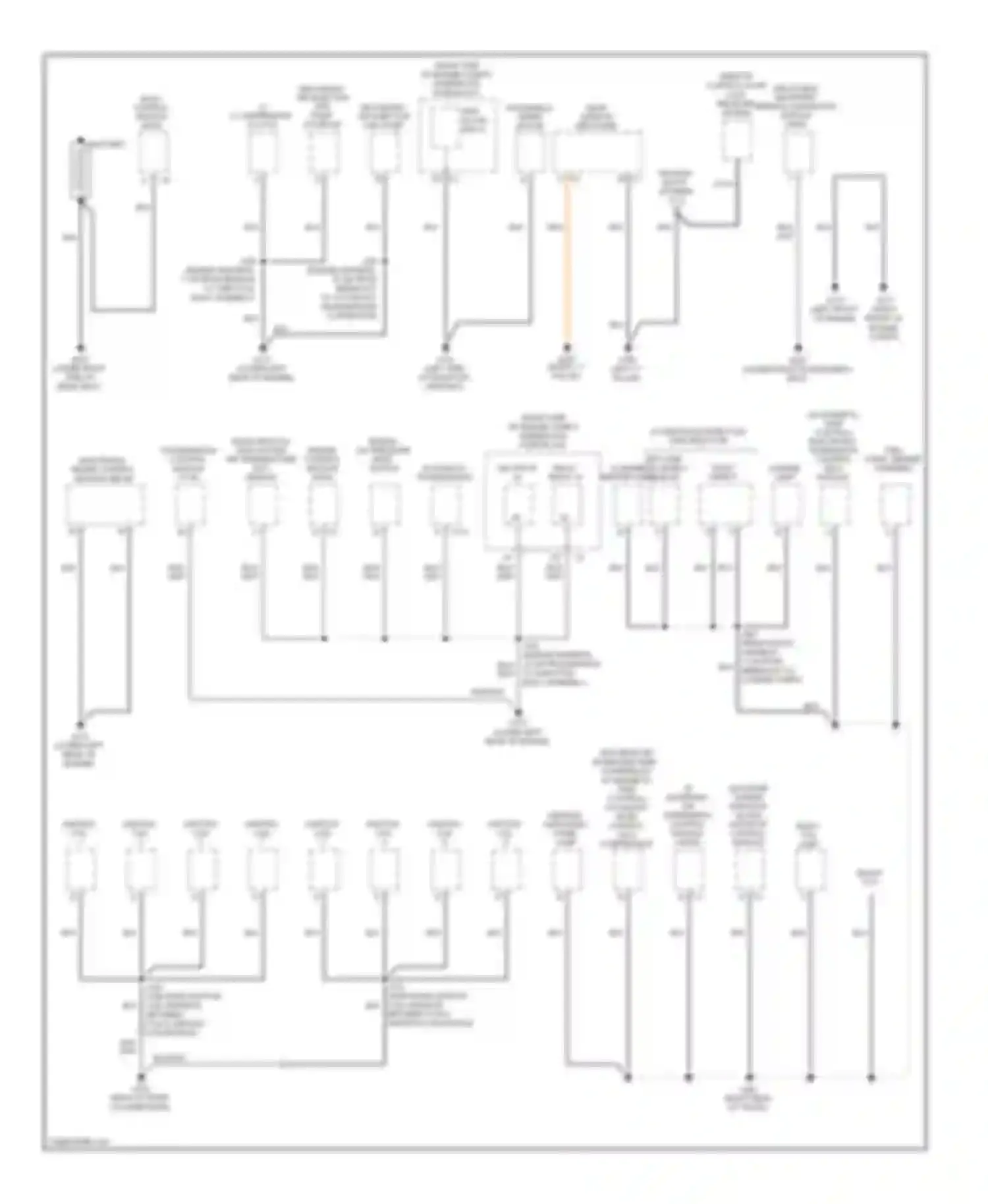 DTS Cadillac I (2005-2011): Ground distribution circuit (1 of 4)