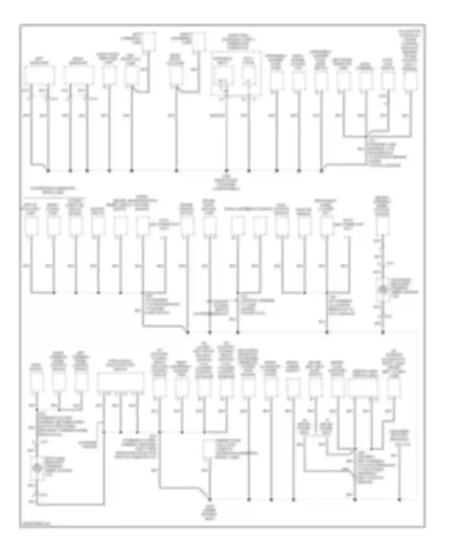 DTS Cadillac I (2005-2011): Ground distribution circuit (2 of 4)