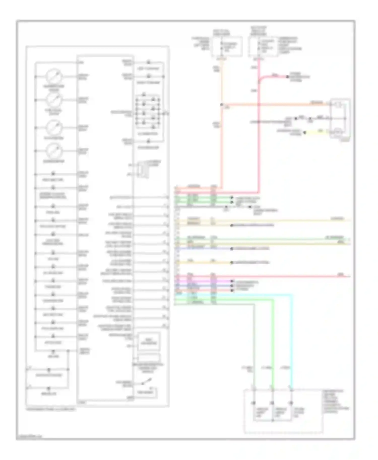 DTS Cadillac I (2005-2011): Instrument cluster circuit (1 of 2)