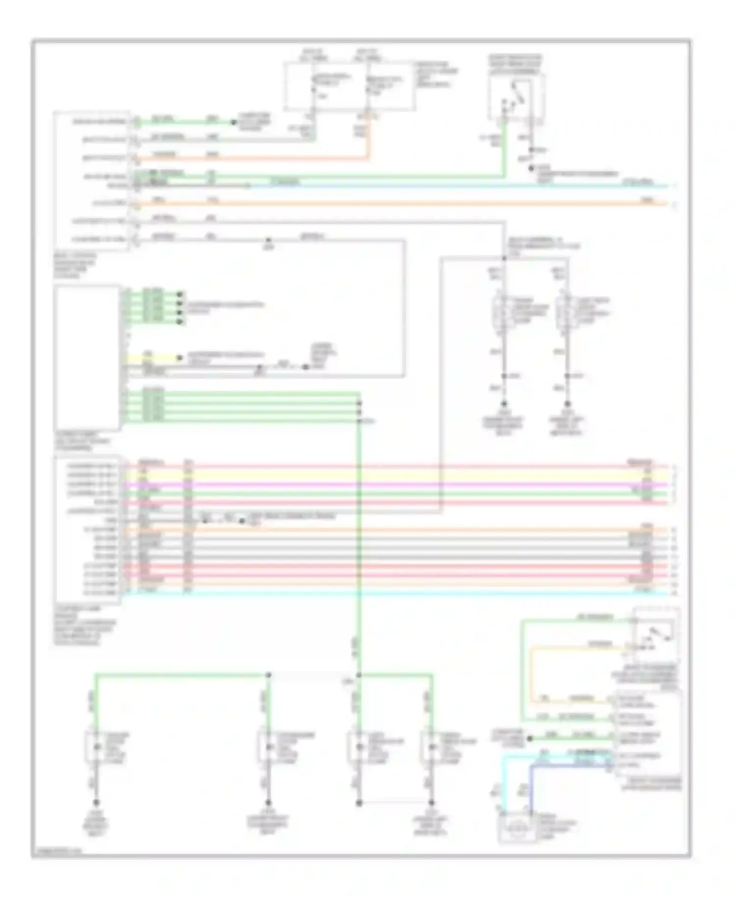 DTS Cadillac I (2005-2011): Courtesy lamps circuit, except hearse & limousine (1 of 2)