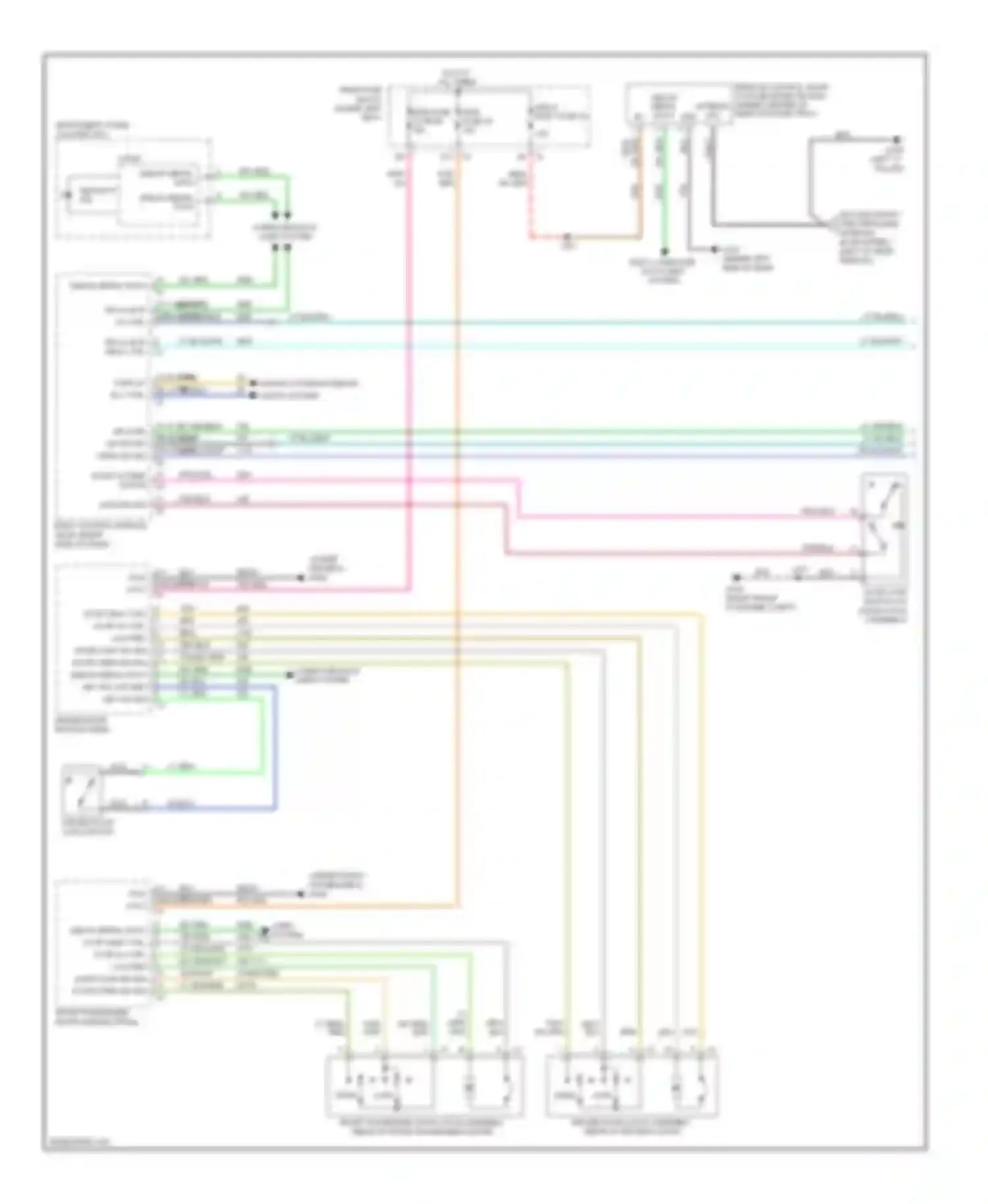 DTS Cadillac I (2005-2011): Power door locks circuit, except hearse & limousine (1 of 2)