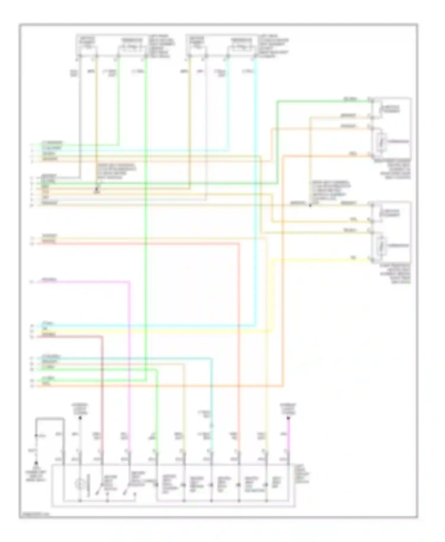 DTS Cadillac I (2005-2011): Rear heated seats circuit (2 of 2)