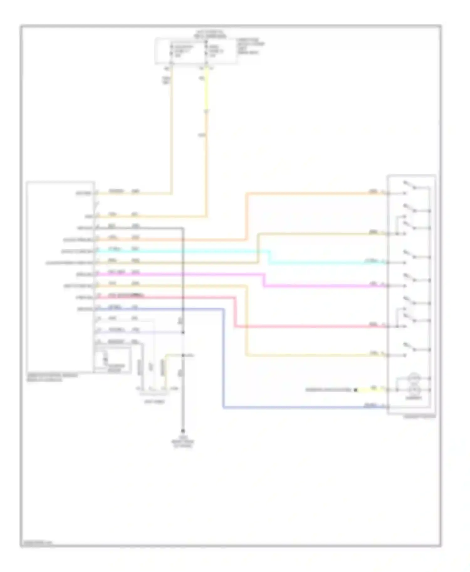 DTS Cadillac I (2005-2011): Power top/sunroof circuit