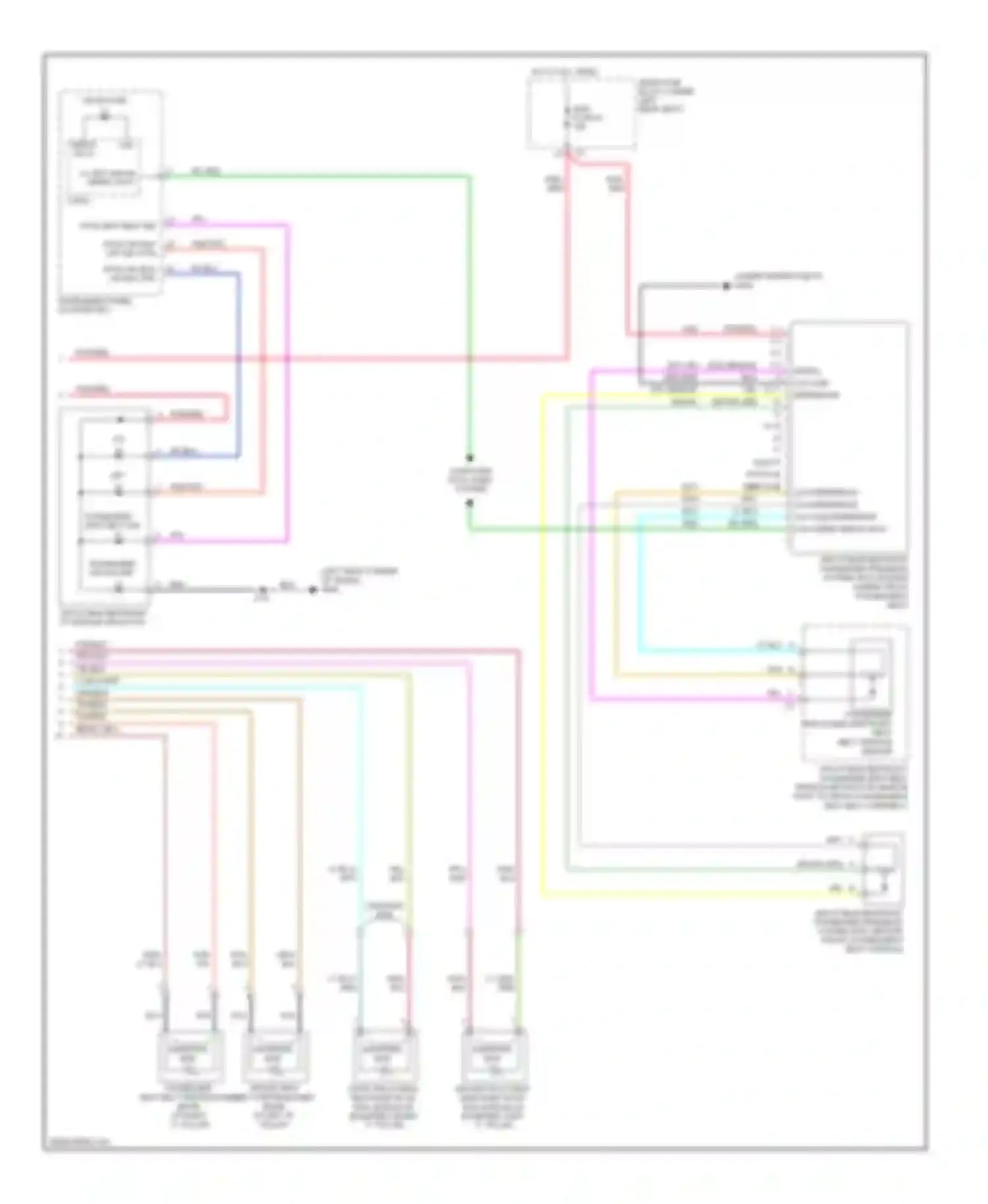 DTS Cadillac I (2005-2011): Supplemental restraints circuit, except limousine (2 of 2)