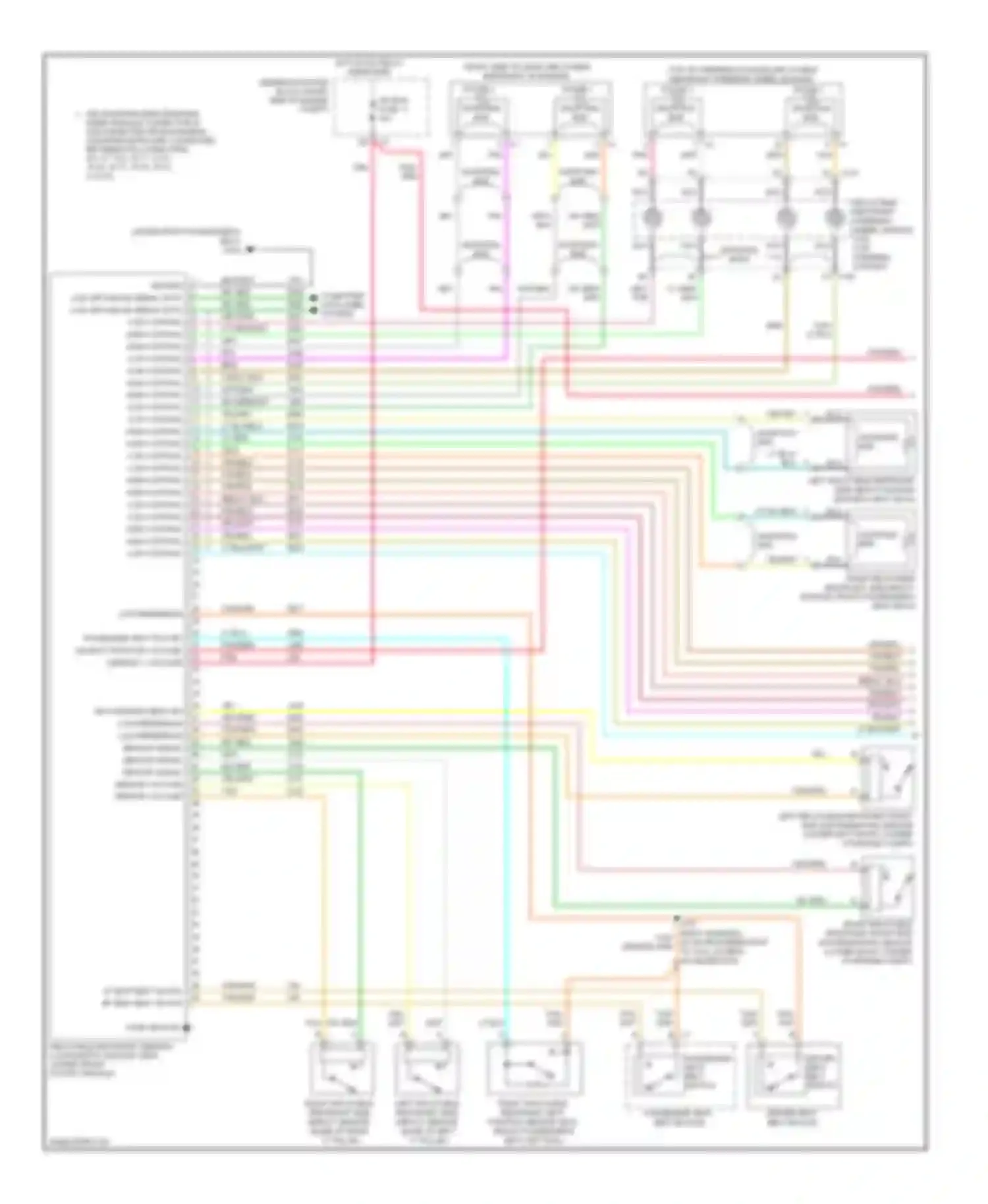 DTS Cadillac I (2005-2011): Supplemental restraints circuit, limousine (1 of 2)