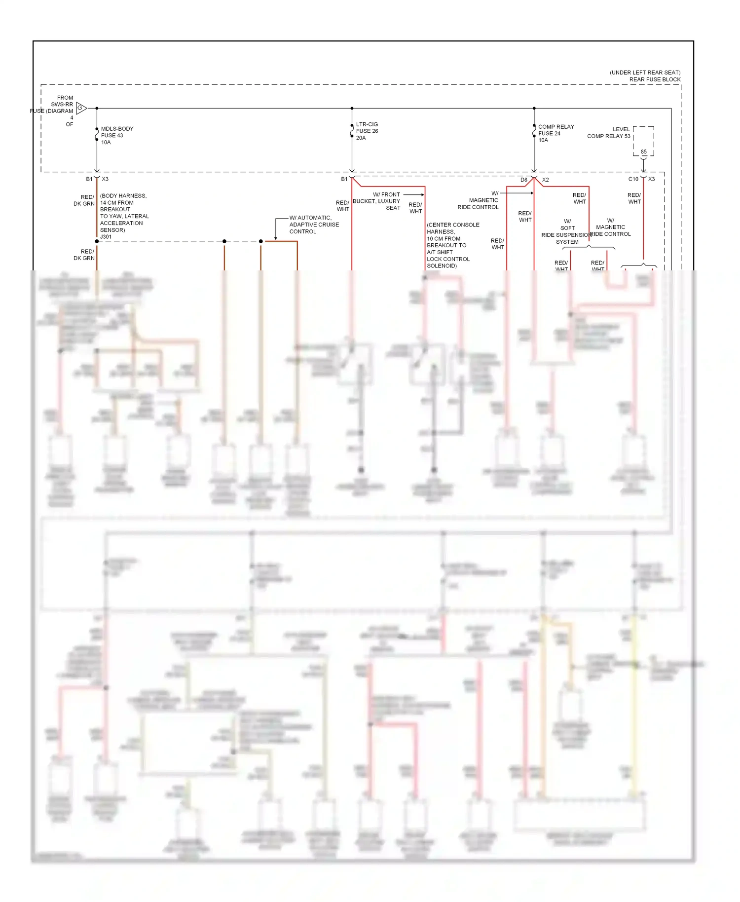 Cadillac DTS I (2005-2011) automatic level control (alc) module wiring diagram  (1 of 1)