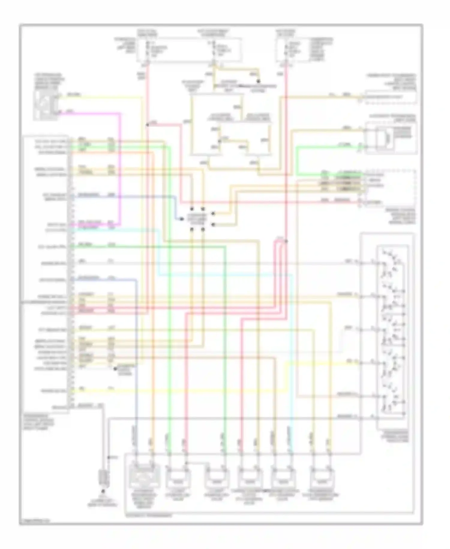 Wiring diagram automatic transmission shift lever for Cadillac DTS I (2005-2011) (2 of 2)