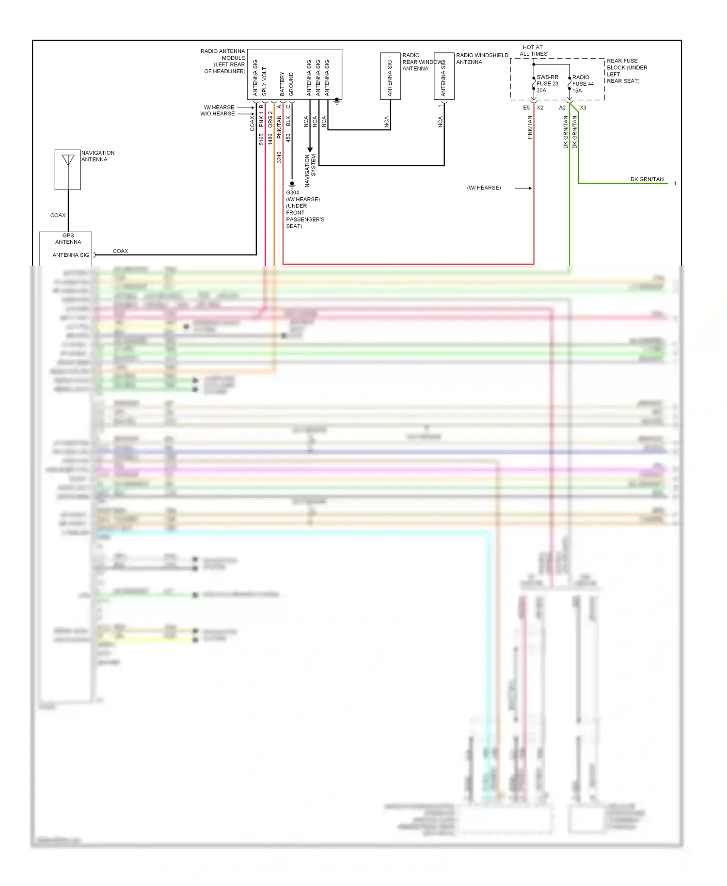 Cadillac DTS I (2005-2011) bare wiring diagram  (1 of 4)
