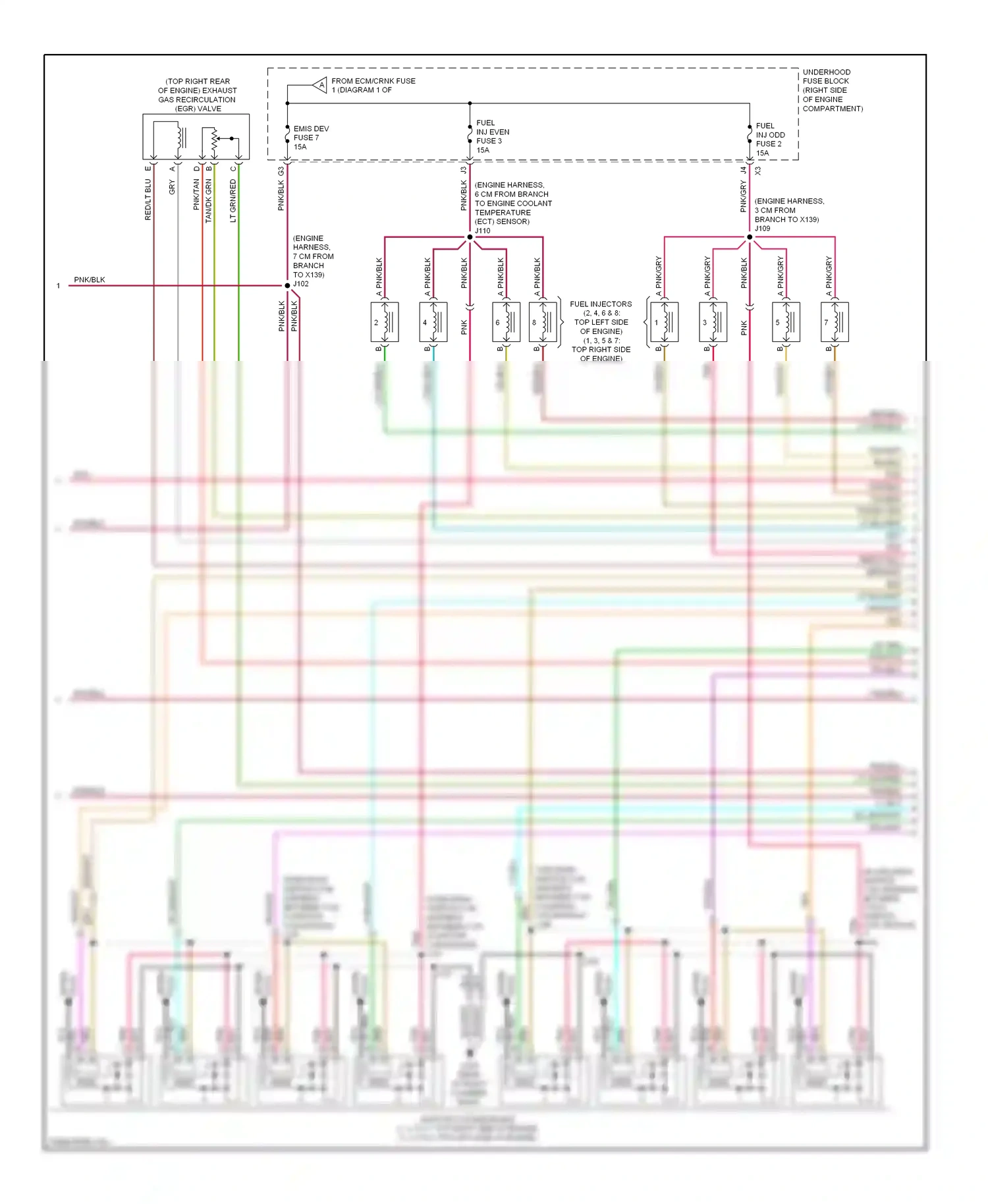 Cadillac DTS I (2005-2011) between wiring diagram  (1 of 2)