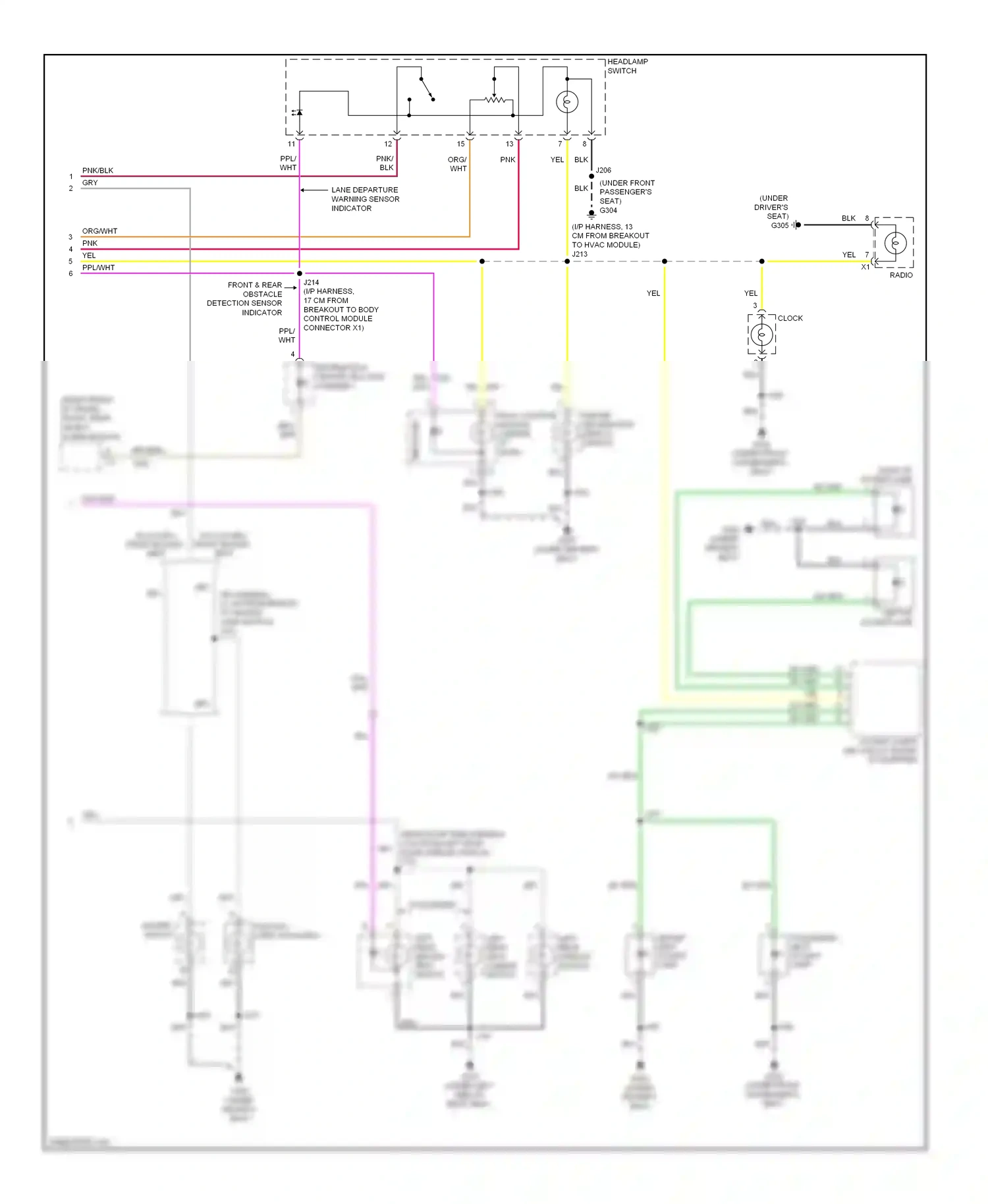 Cadillac DTS I (2005-2011) clock wiring diagram  (3 of 3)