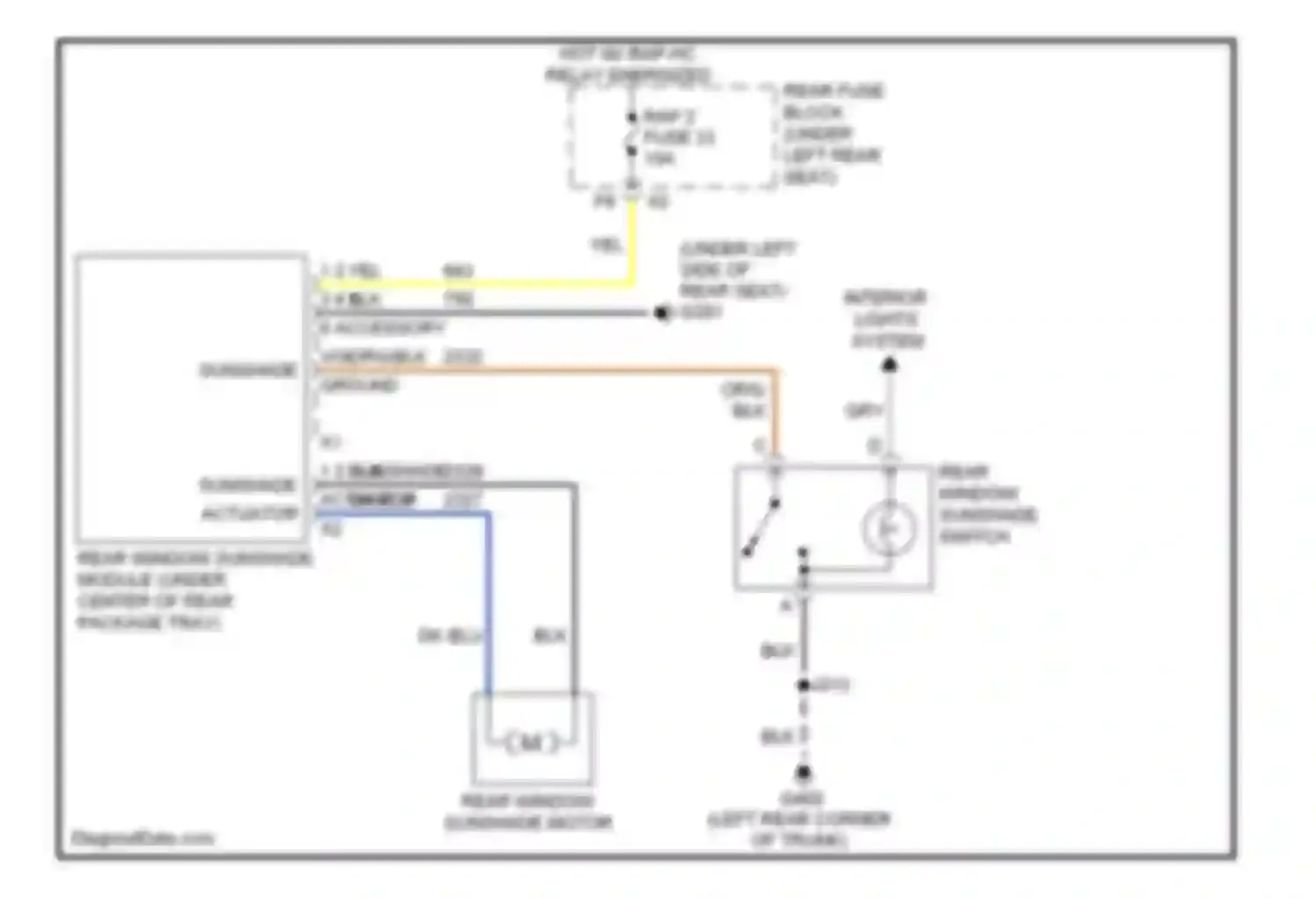 Wiring diagram dk blu for Cadillac DTS I (2005-2011) (40 of 47)