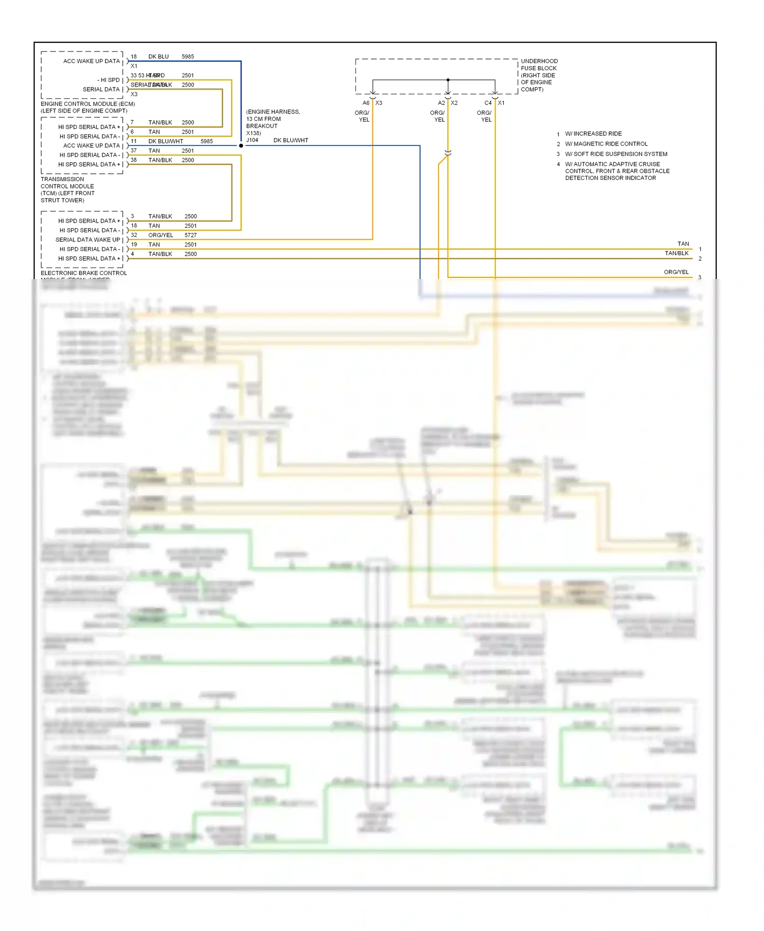 Cadillac DTS I (2005-2011) engine control module (ecm) (left side of engine compt) wiring diagram  (3 of 9)