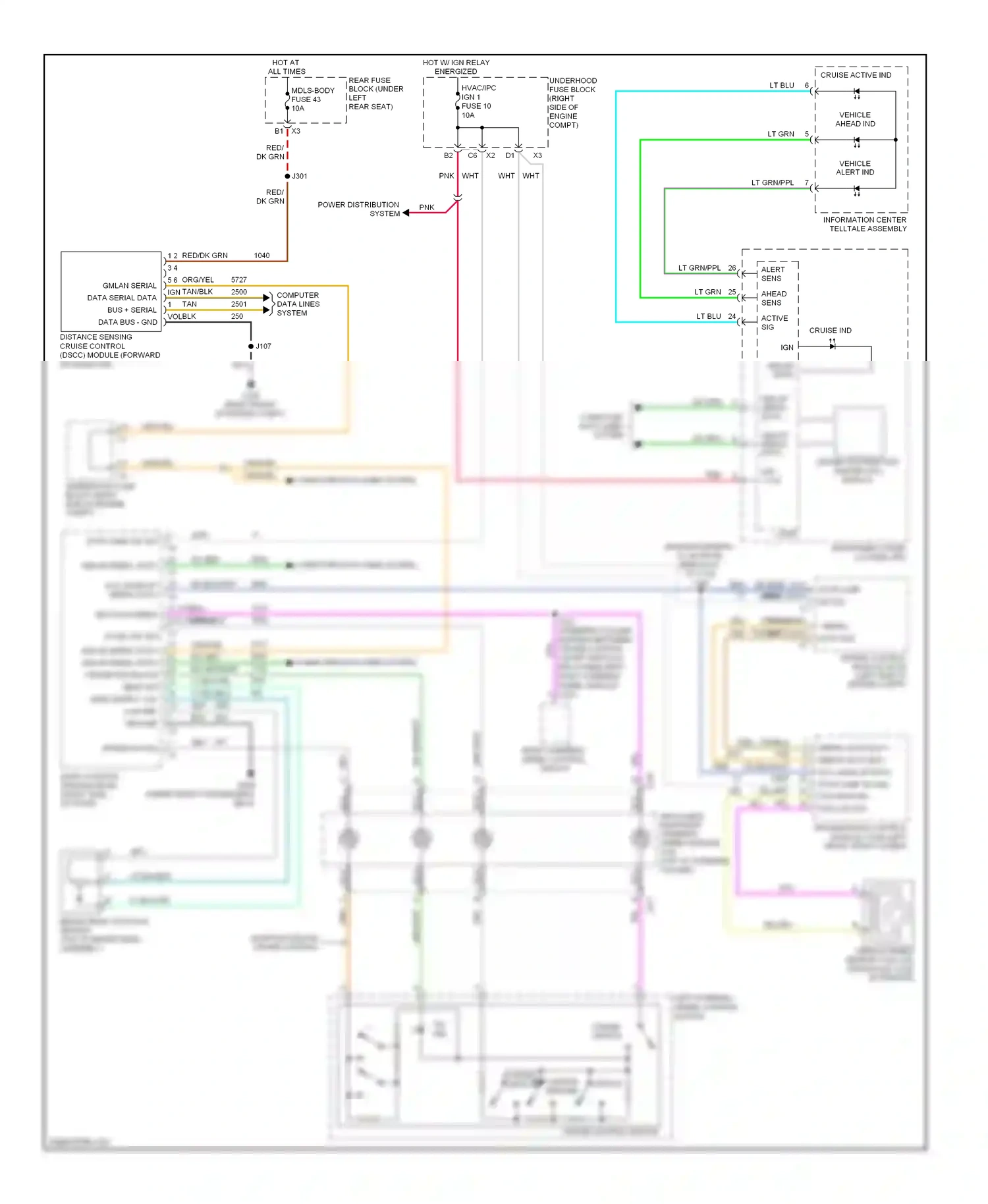 Cadillac DTS I (2005-2011) engine control module (ecm) (left side of engine compt) wiring diagram  (5 of 9)