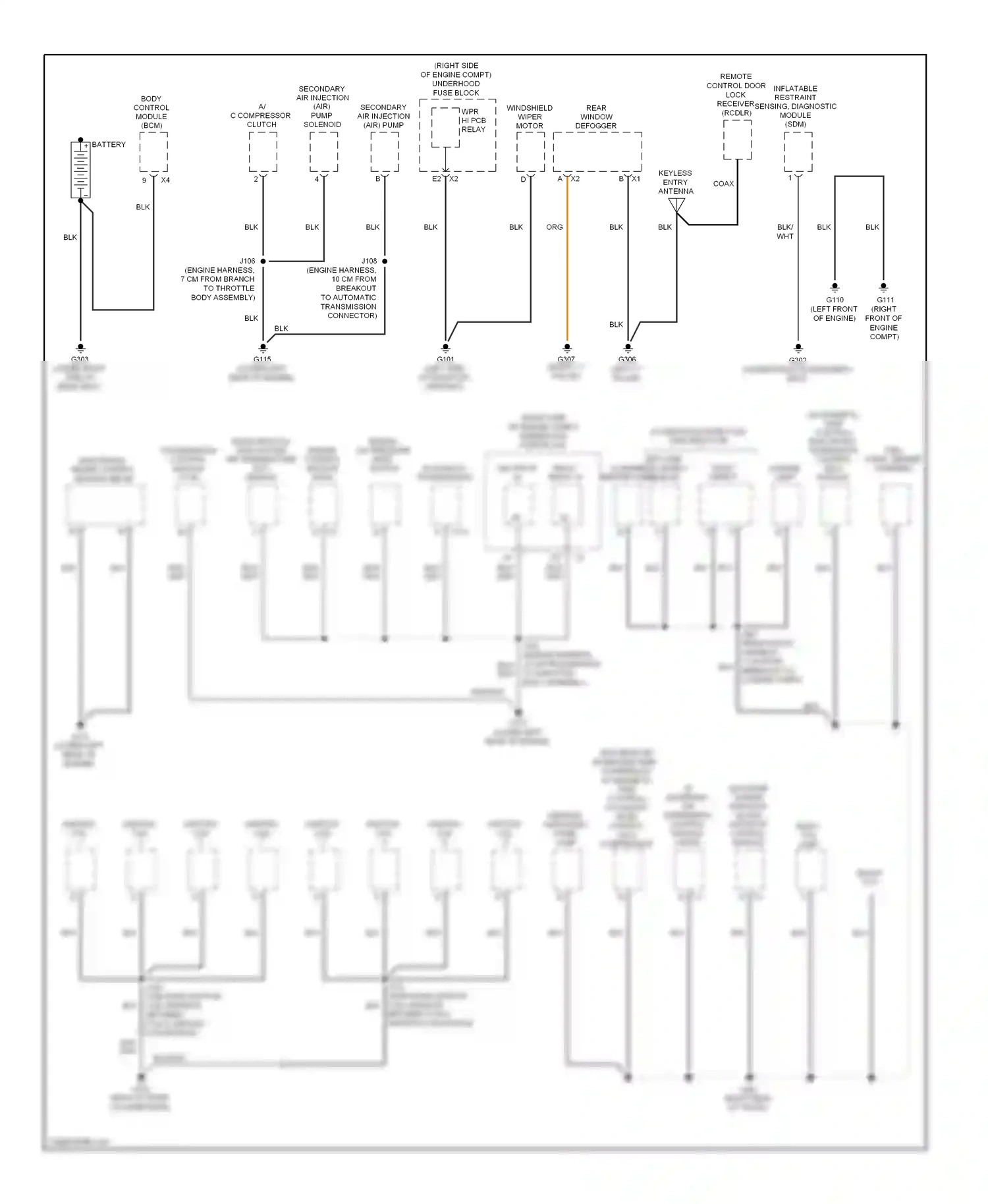 Cadillac DTS I (2005-2011) engine control module (ecm) wiring diagram  (1 of 3)