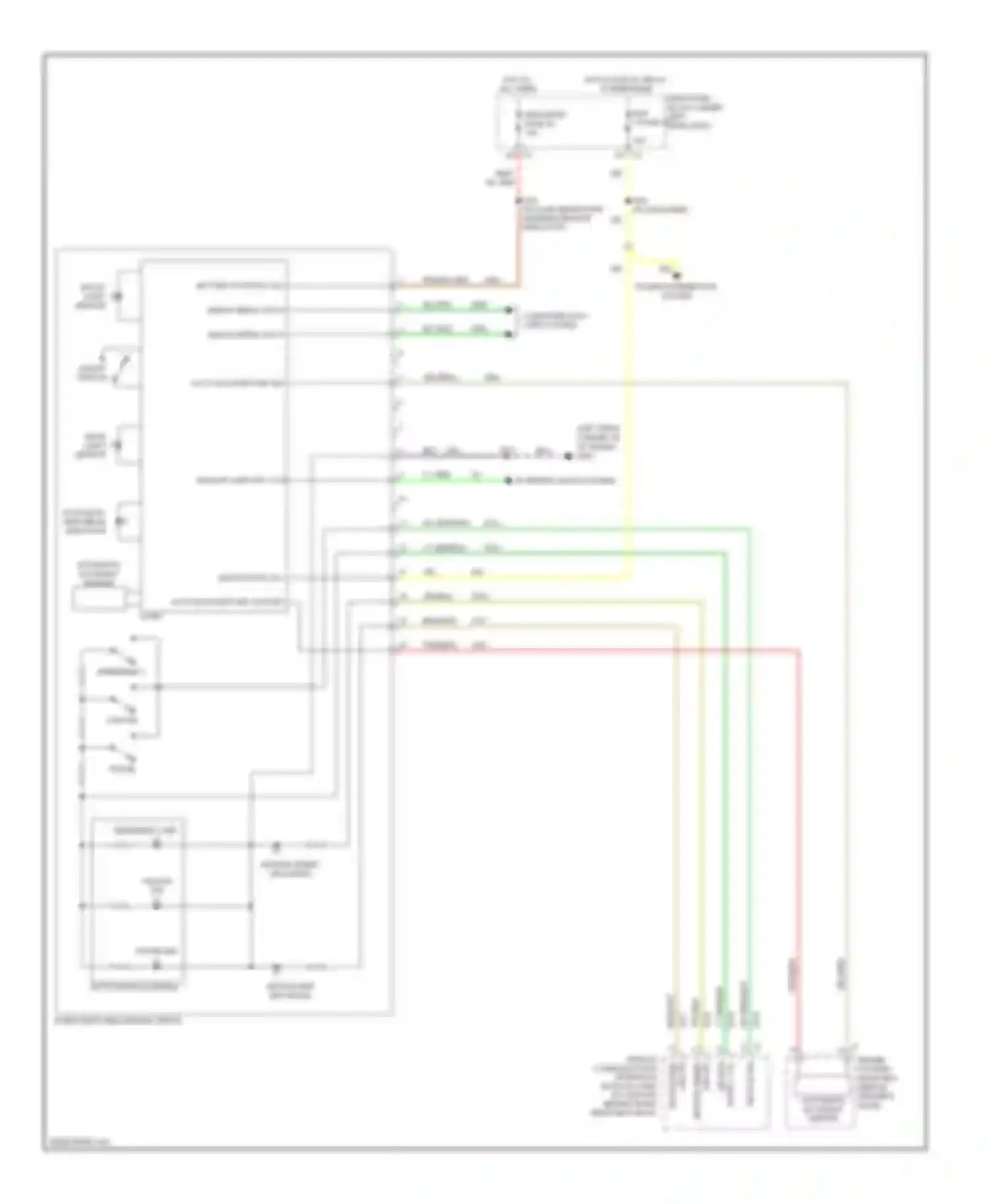 Wiring diagram keypad green for Cadillac DTS I (2005-2011) (1 of 1)