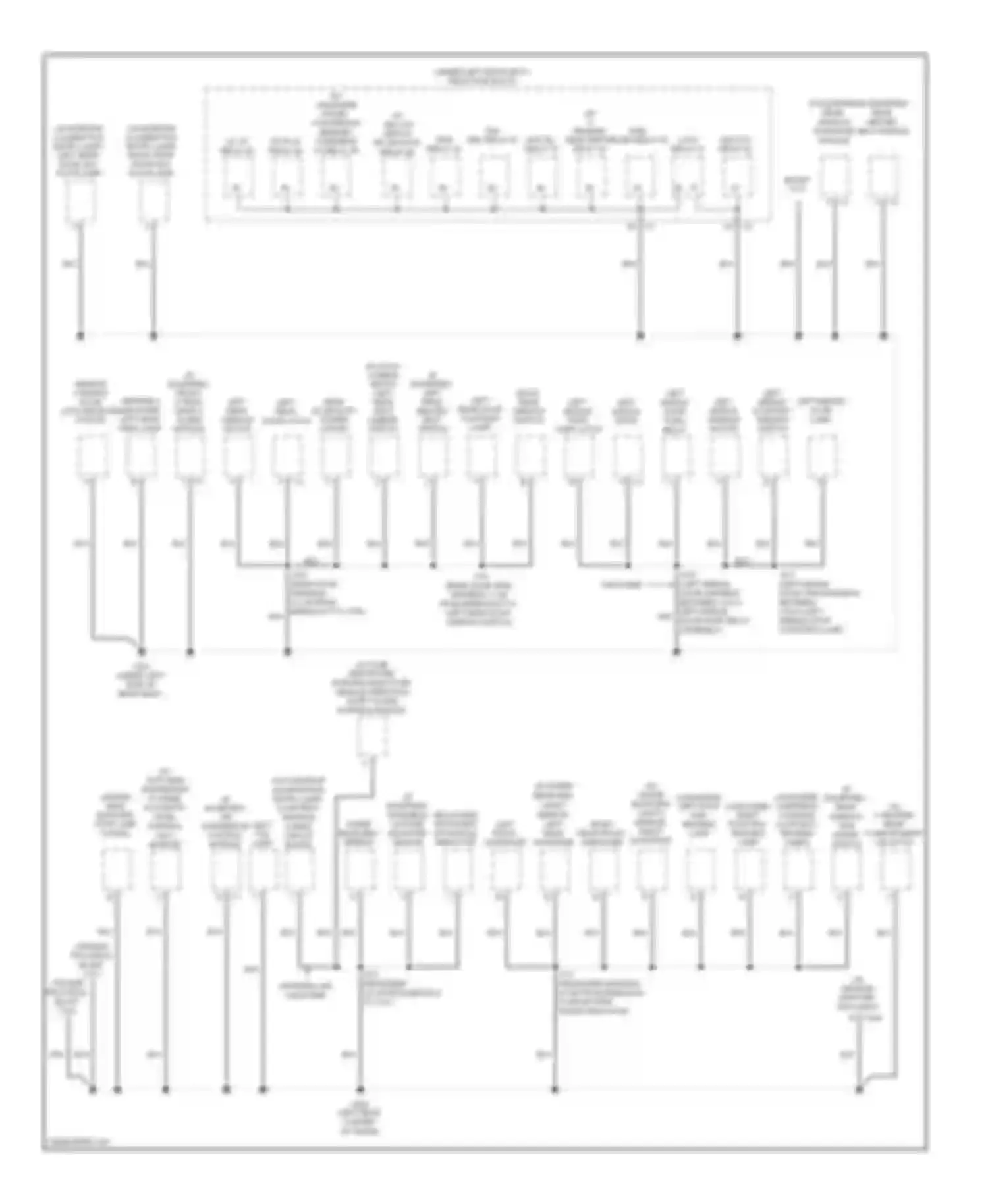 Wiring diagram left middle door park relay for Cadillac DTS I (2005-2011) (1 of 1)