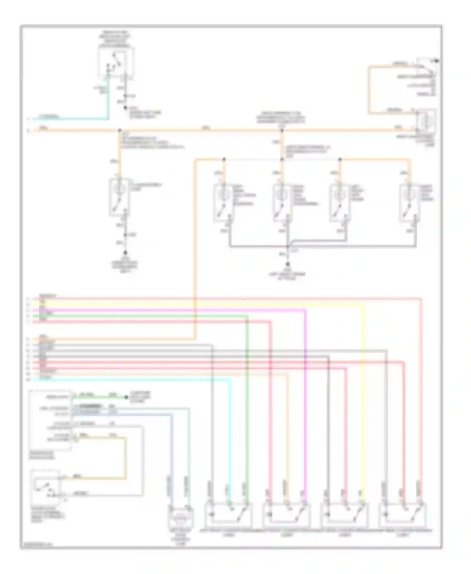 Wiring diagram rear compartment courtesy lamp for Cadillac DTS I (2005-2011) (1 of 1)