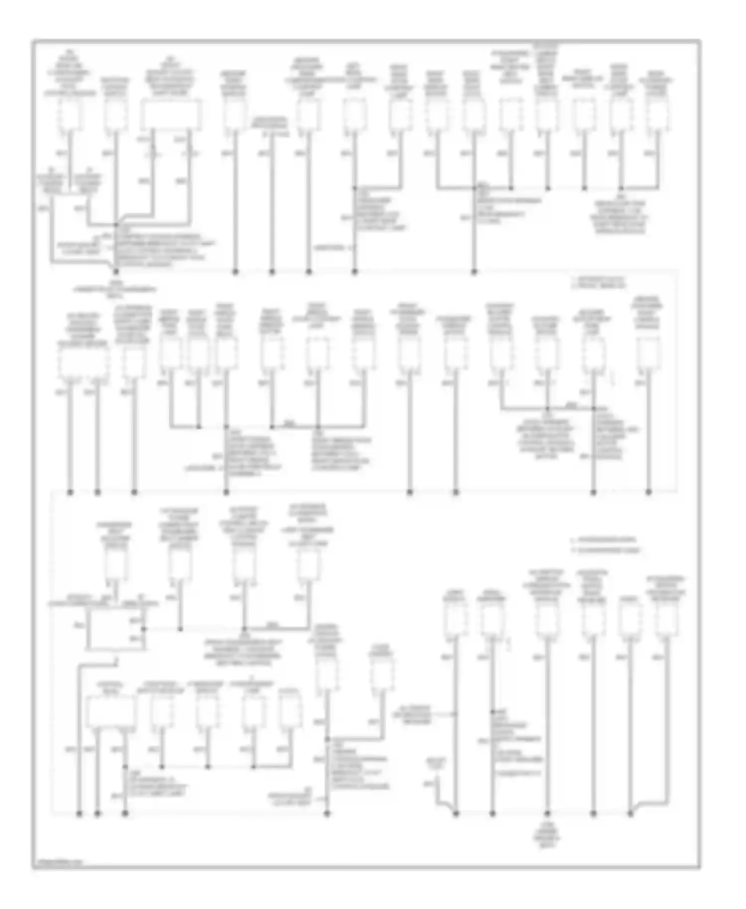 Wiring diagram right right middle middle park door lamp latch for Cadillac DTS I (2005-2011) (1 of 1)