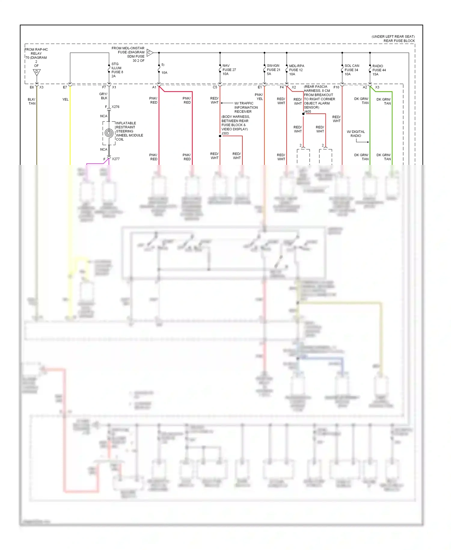 Cadillac DTS I (2005-2011) theft engine deterrent control module module (tdm) (ecm) wiring diagram  (1 of 1)