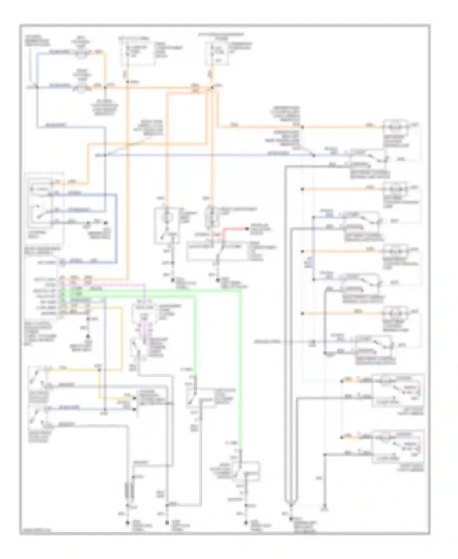 Eldorado Cadillac X (1992-2002): Courtesy lamps circuit