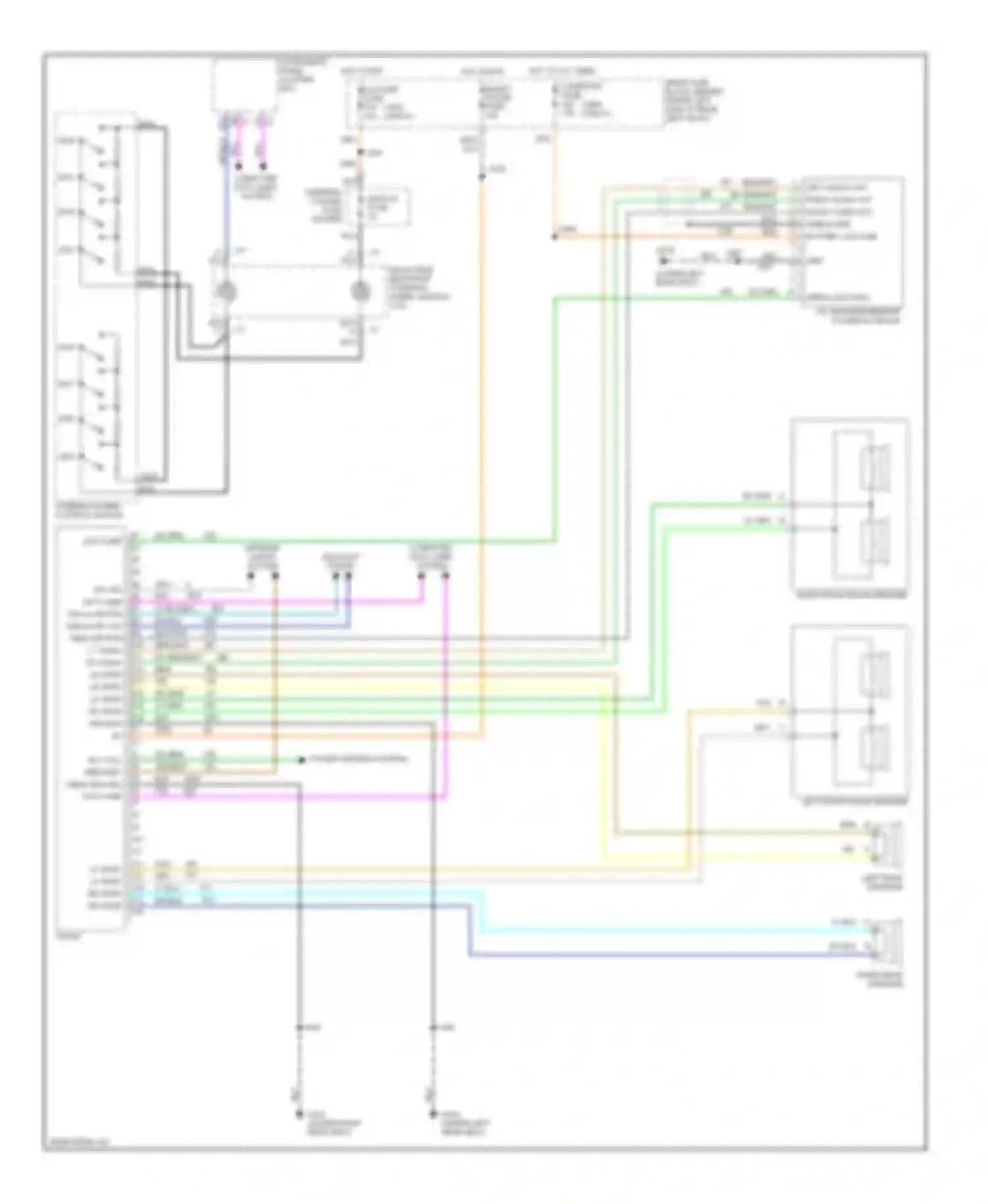 Eldorado Cadillac X (1992-2002): Radio circuits, without bose system