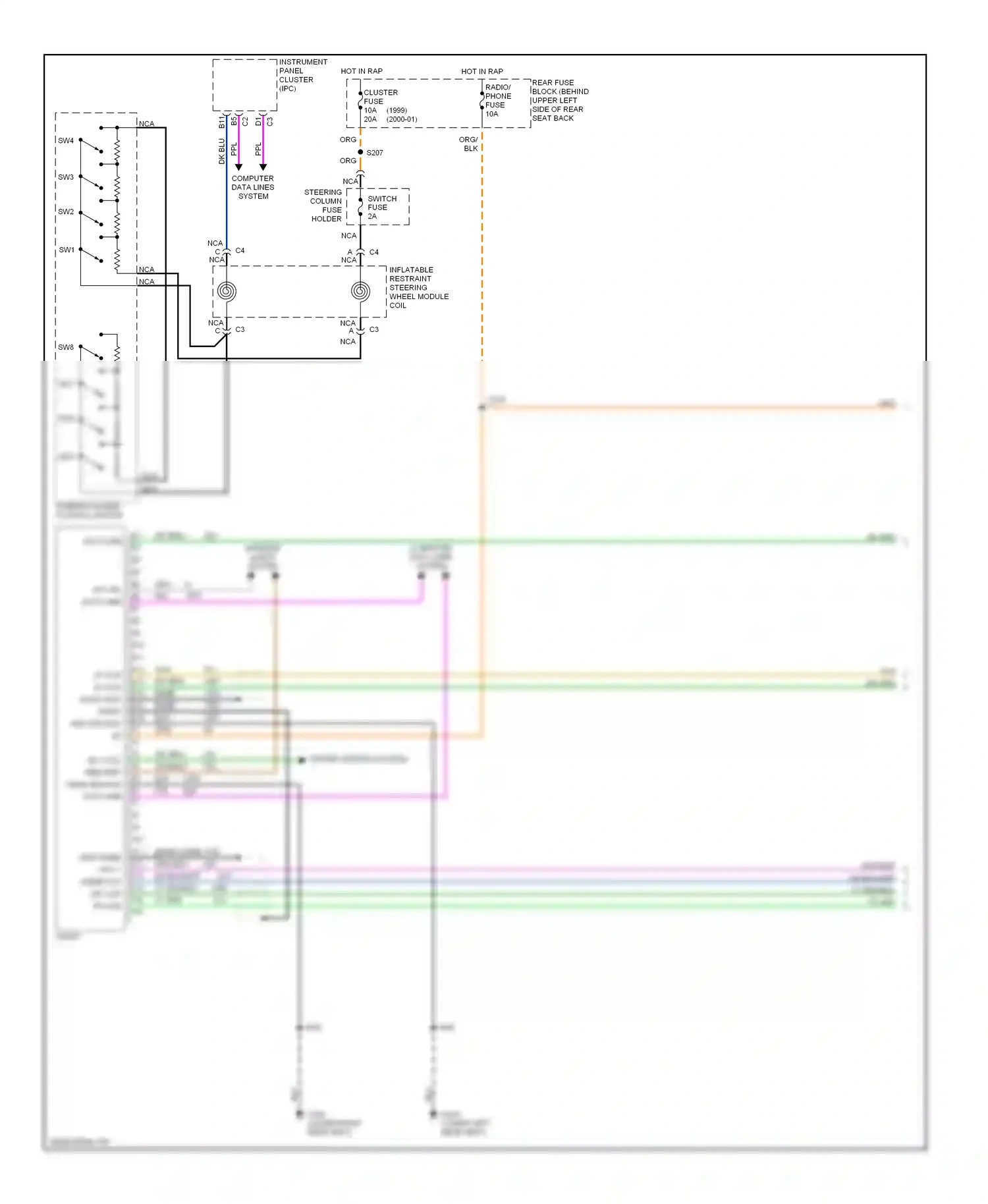Cadillac Eldorado X (1992-2002) data line wiring diagram  (3 of 4)