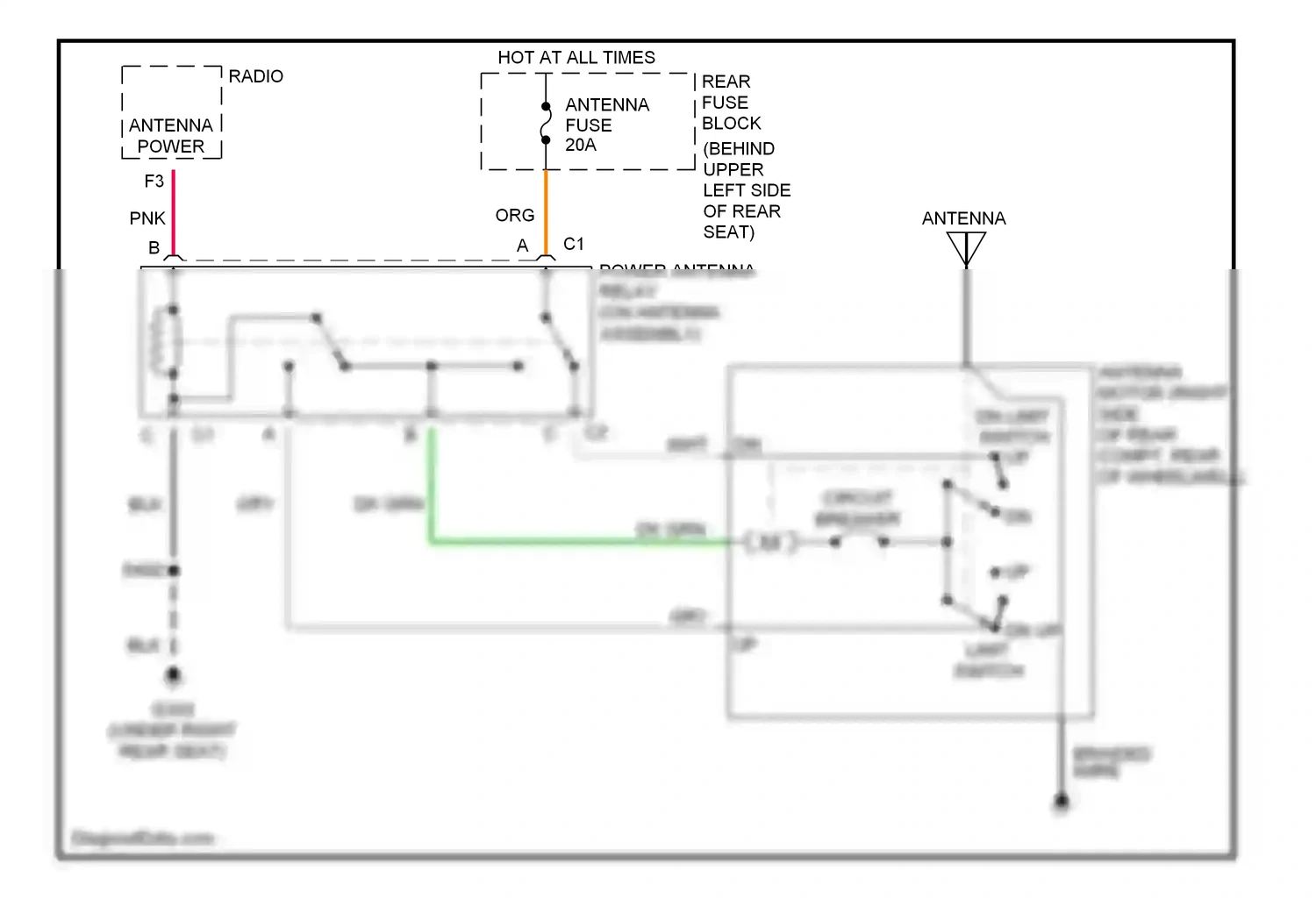 Cadillac Eldorado X (1992-2002) dn limit switch wiring diagram  (1 of 1)