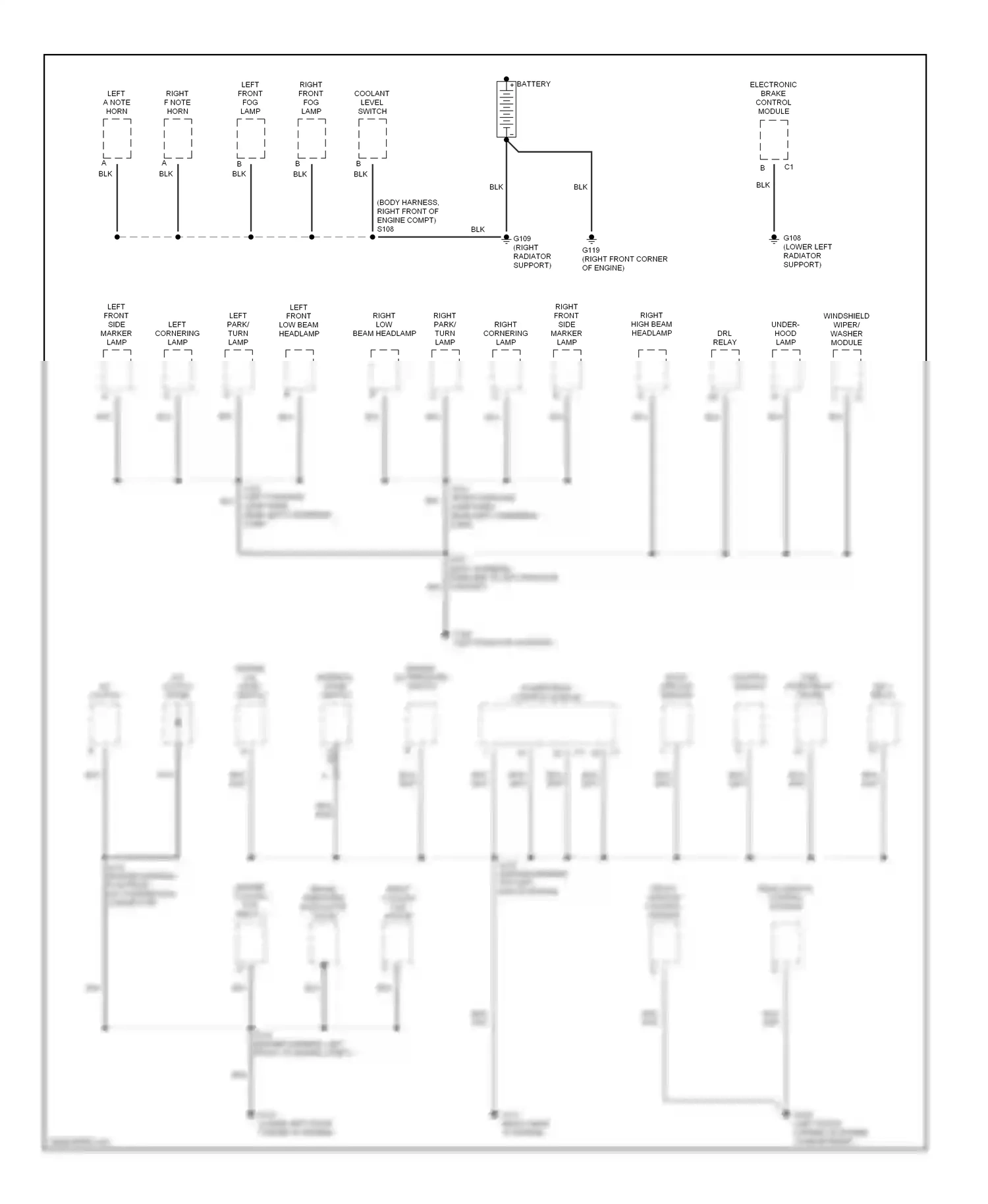 Cadillac Eldorado X (1992-2002) electronic brake control module wiring diagram  (1 of 1)