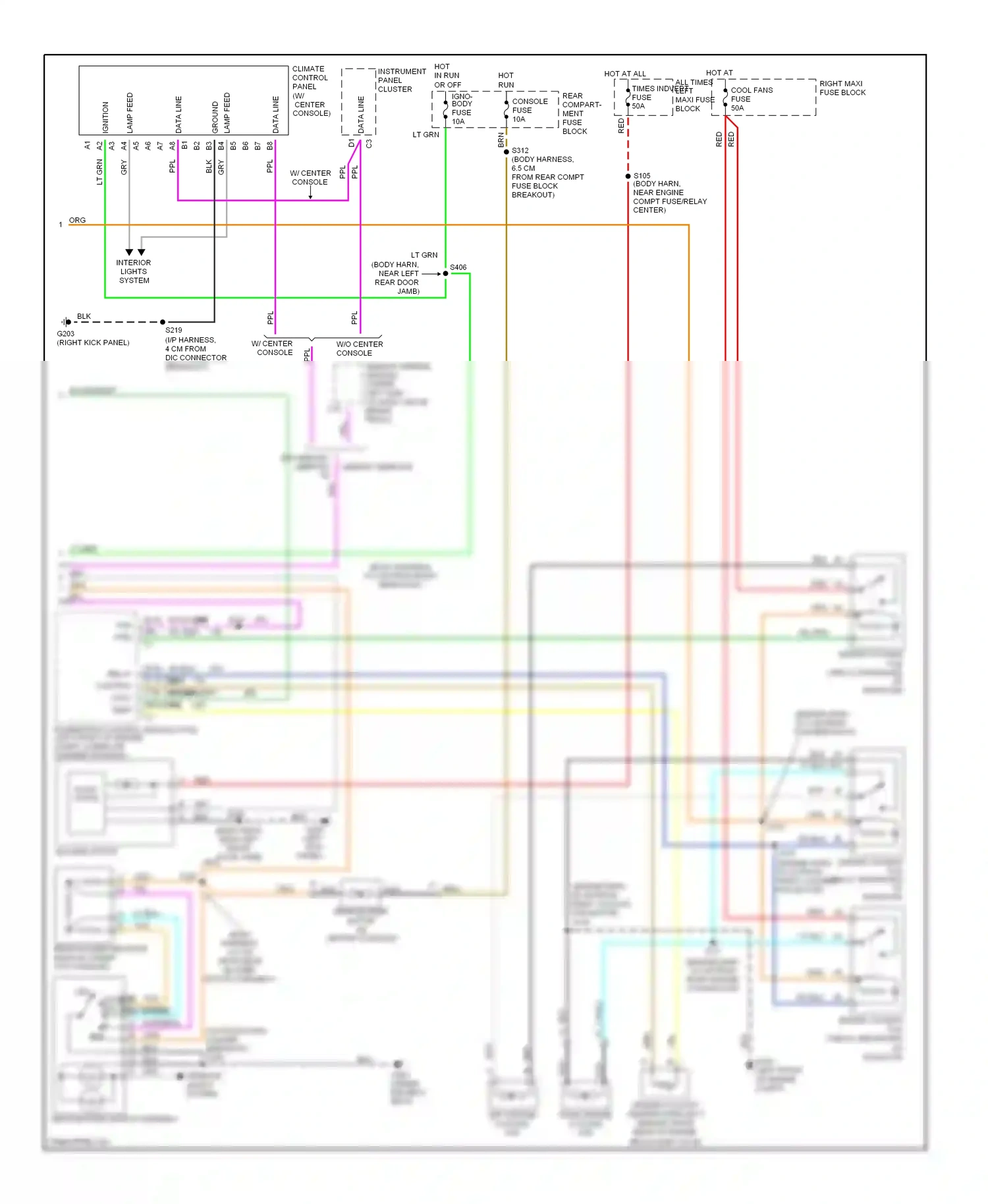 Cadillac Eldorado X (1992-2002) ignition wiring diagram  (1 of 1)