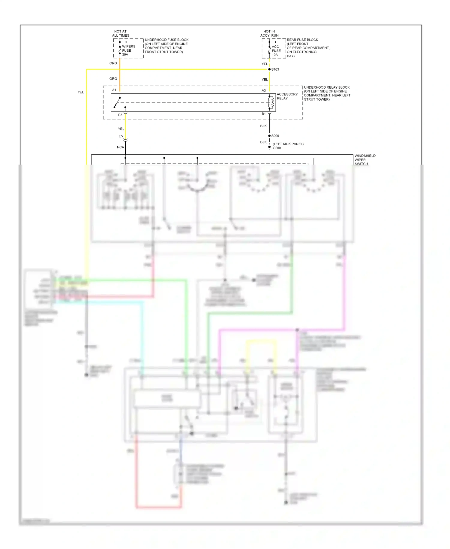Cadillac Eldorado X (1992-2002) (left kick panel) wiring diagram  (16 of 16)