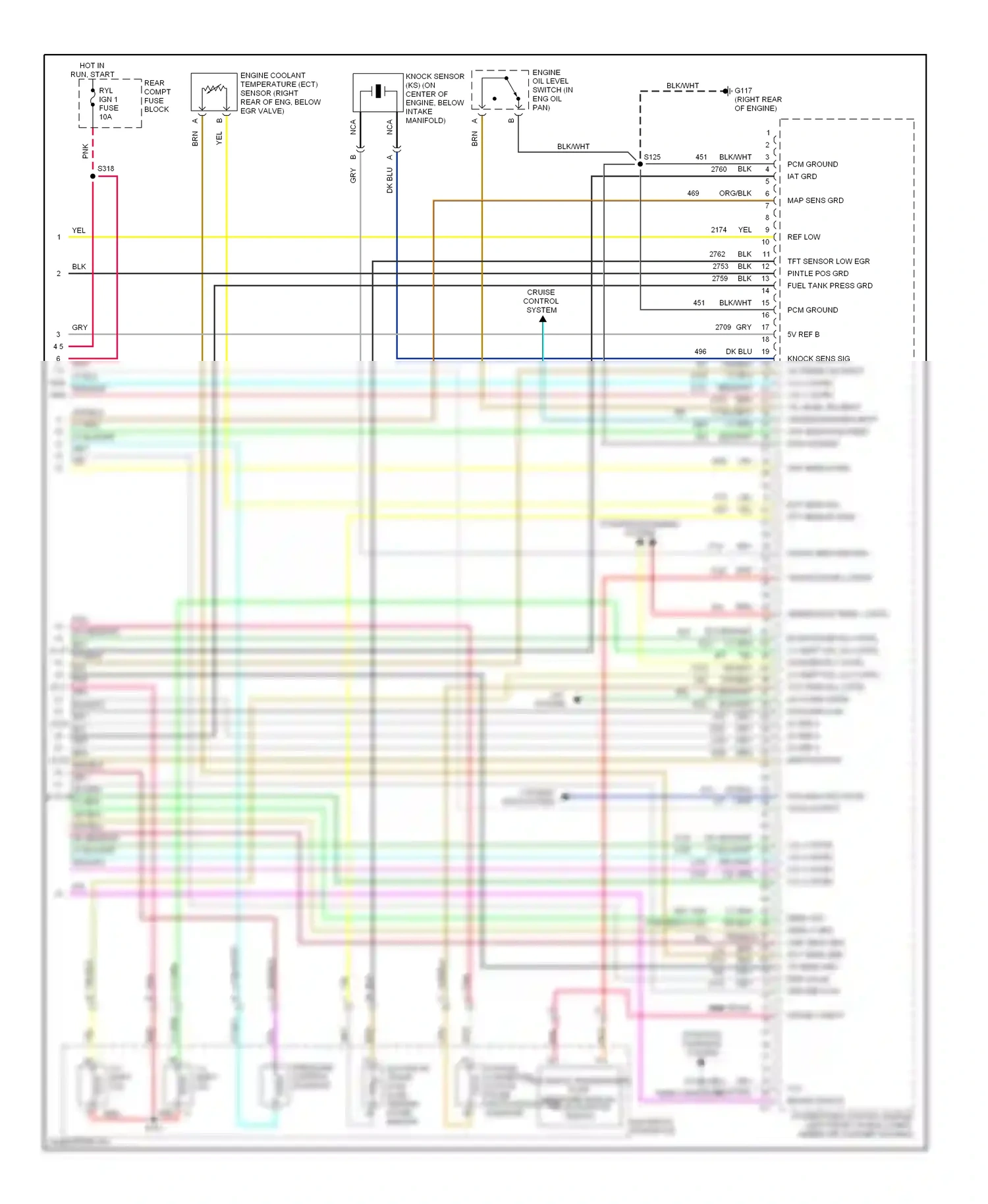 Cadillac Eldorado X (1992-2002) pnk trans range a input wiring diagram  (1 of 2)