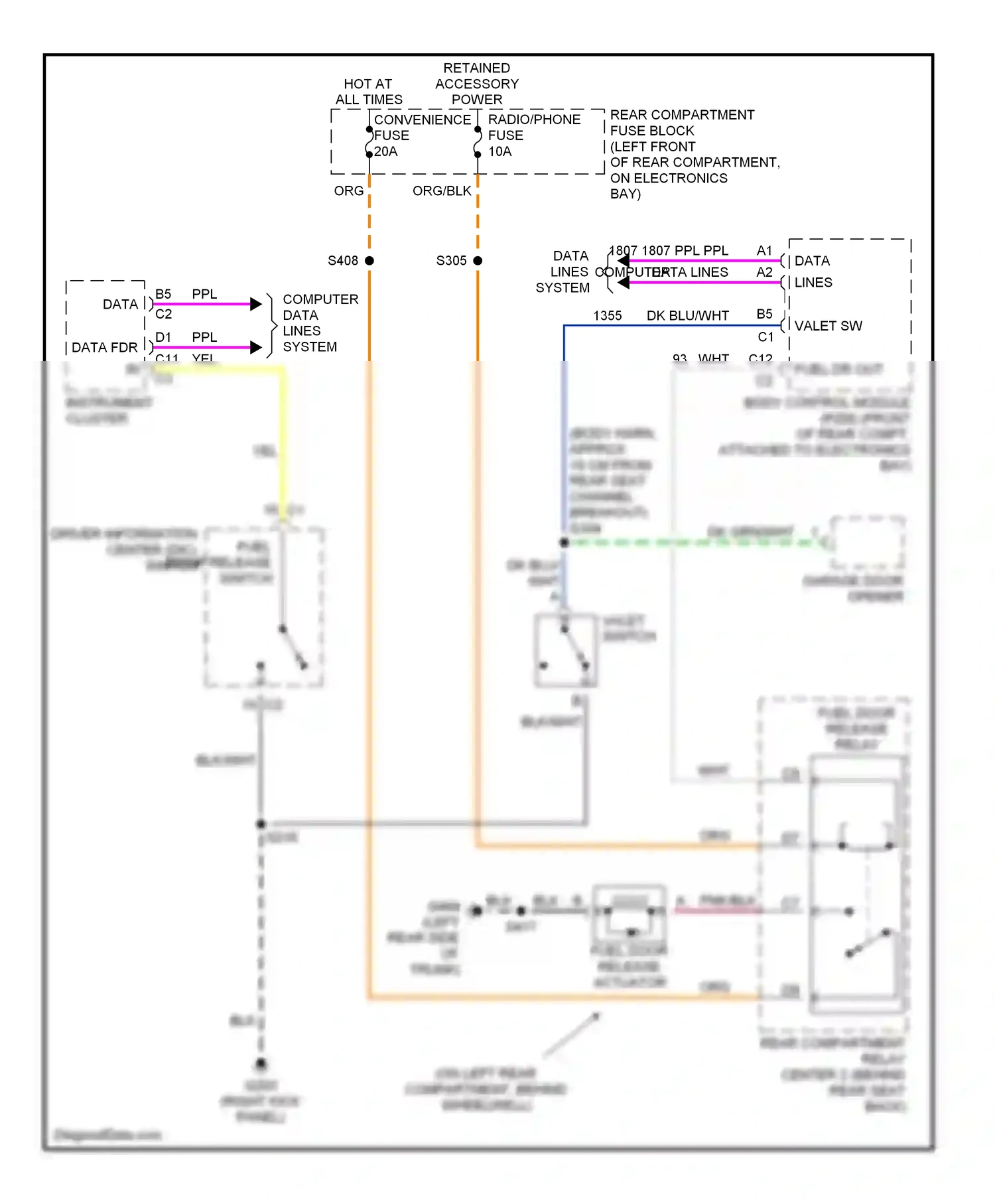 Cadillac Eldorado X (1992-2002) ppl ppl data lines data lines wiring diagram  (1 of 2)