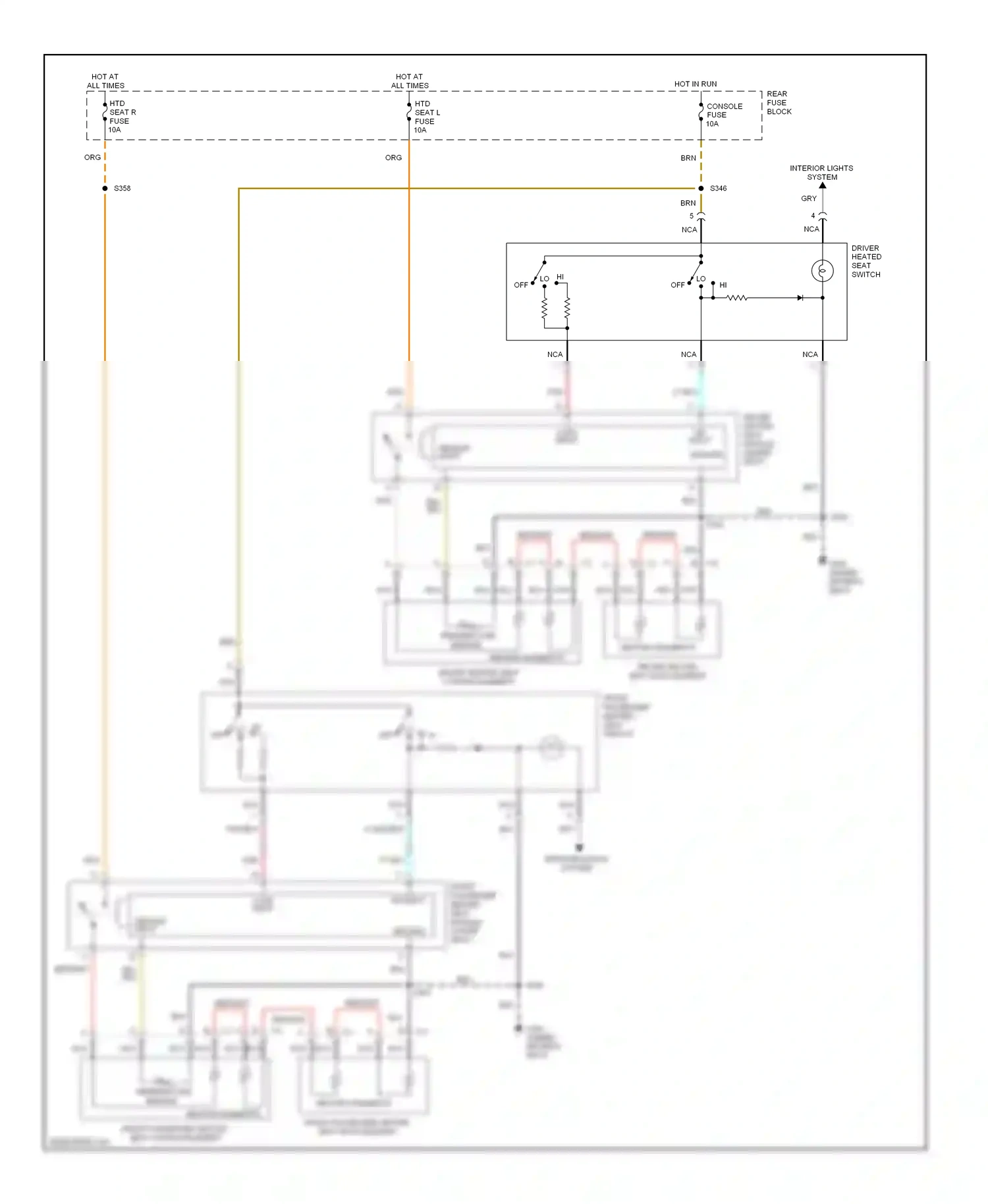 Cadillac Eldorado X (1992-2002) sensor input wiring diagram  (1 of 1)
