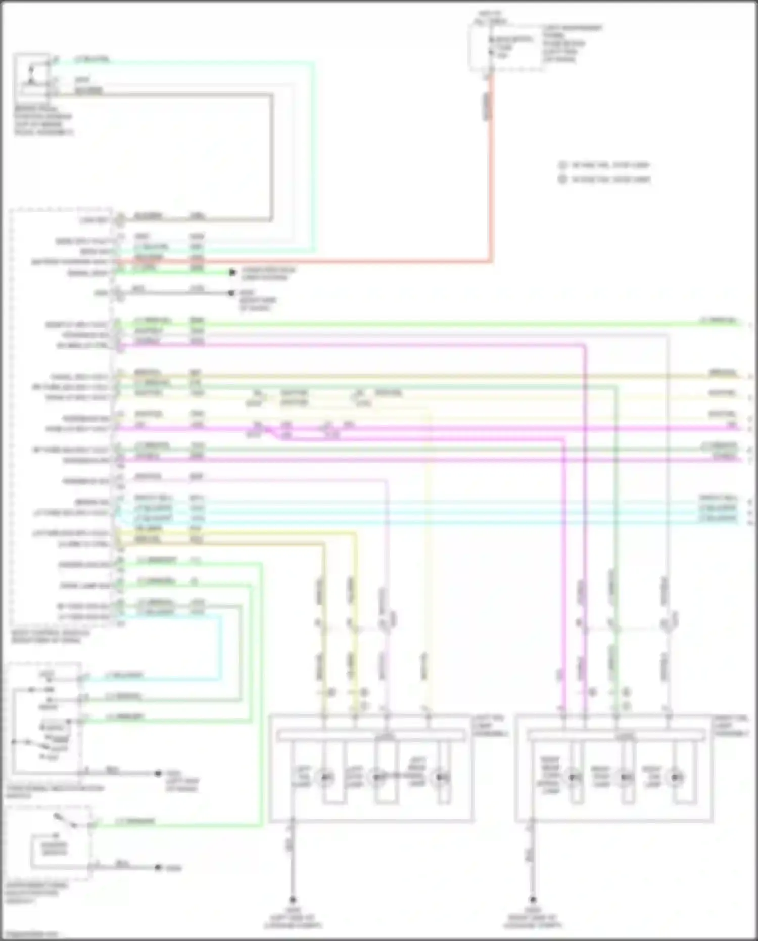 ELR Cadillac I facelift (2015-2016): Exterior lamps circuit (1 of 3)