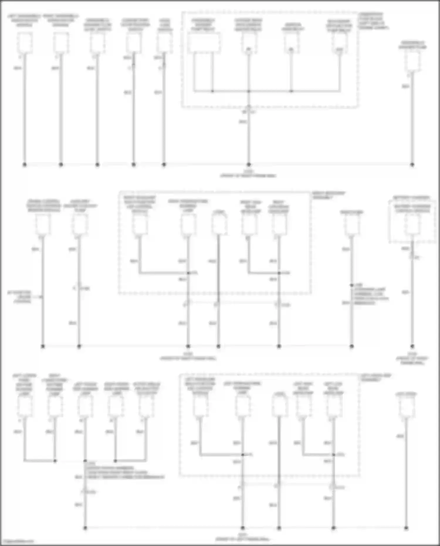 ELR Cadillac I facelift (2015-2016): Ground distribution circuit (1 of 6)