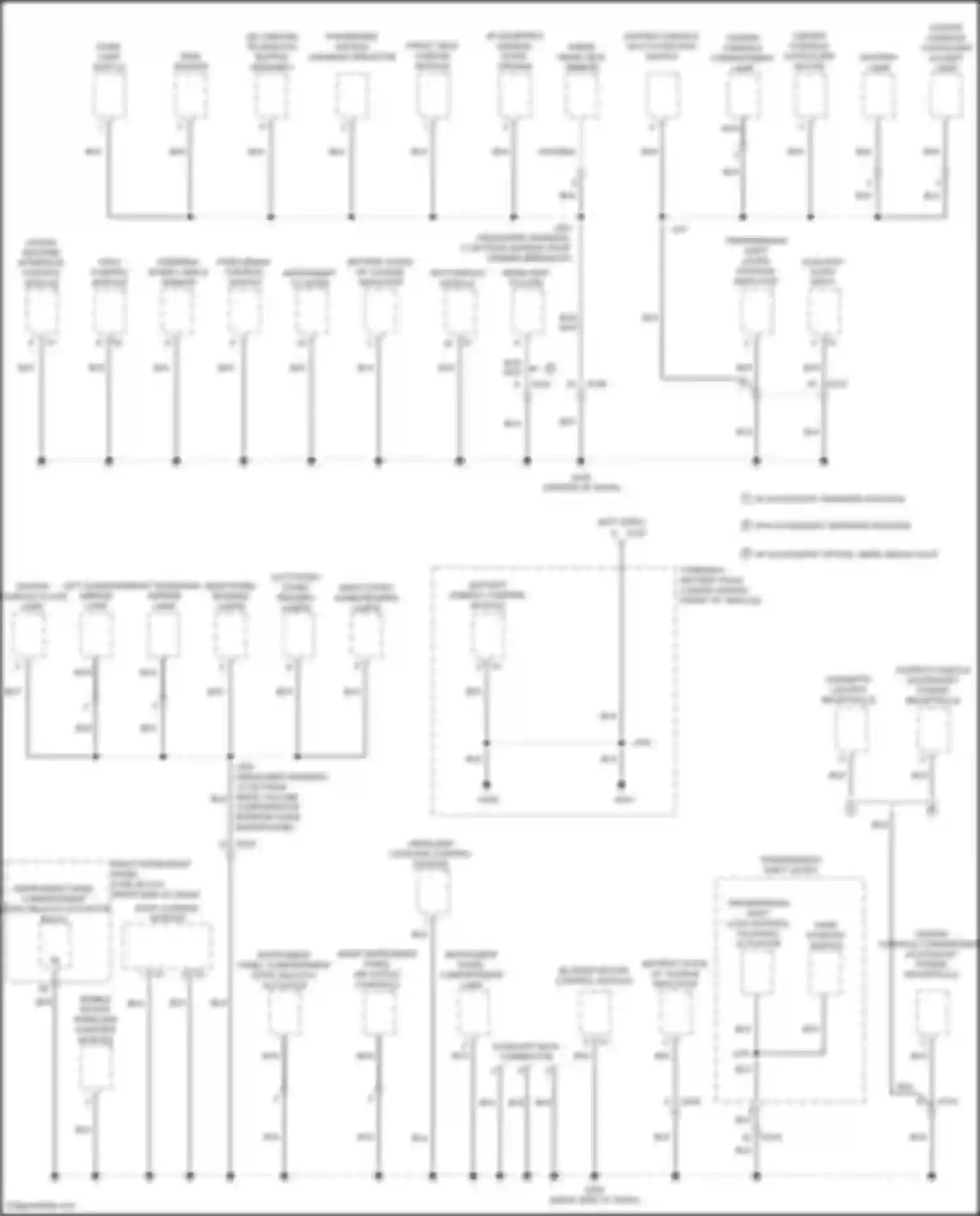 ELR Cadillac I facelift (2015-2016): Ground distribution circuit (3 of 6)